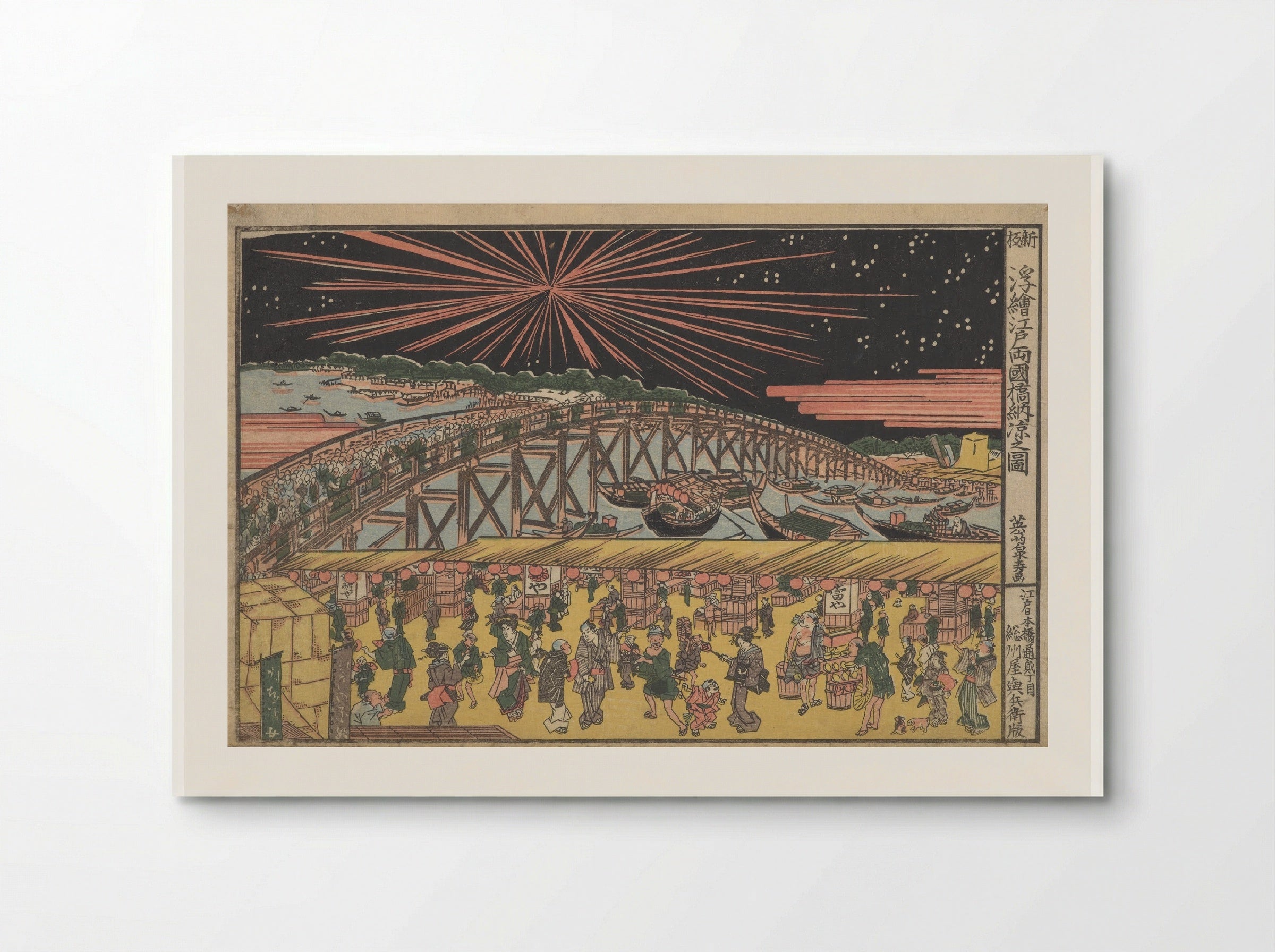 Ryogoku Bridge in Summer - Keisai Eisen - Poster