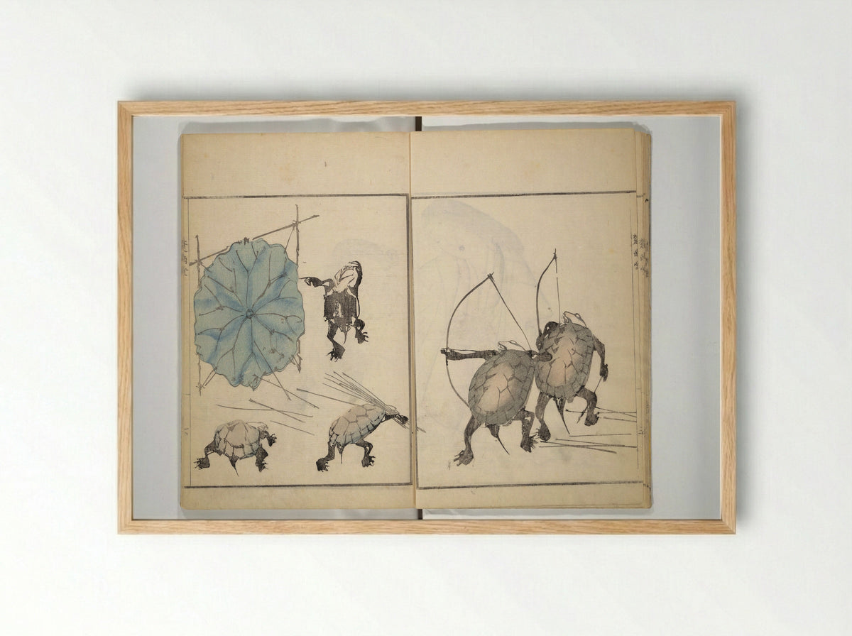 Sōnan Gafu (Picture Album) - Onishi Chinnen - Framed Print Wood