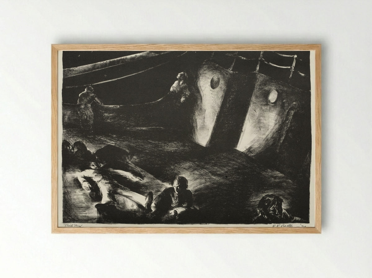S. S. Glencairn: The Moon of the Caribbees - Richard Beatty - Framed Print Wood