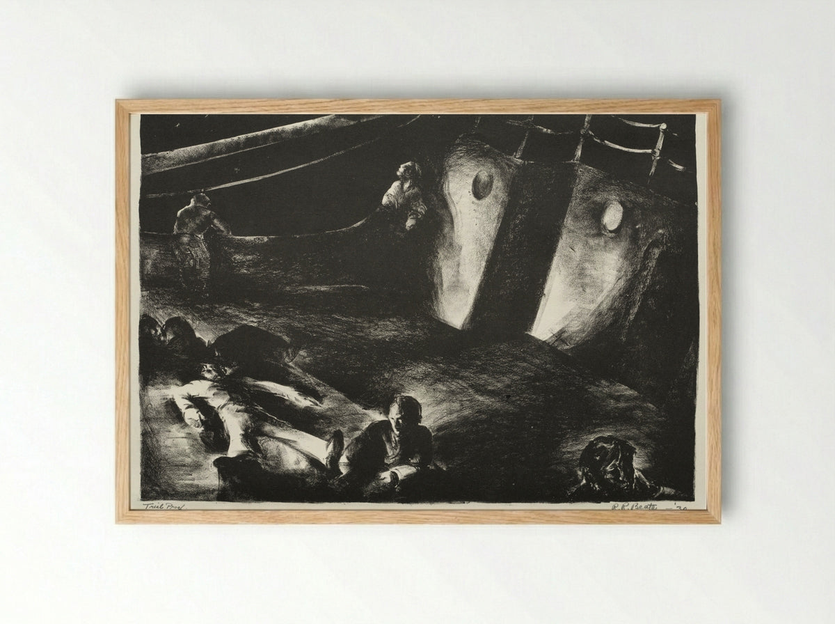 S. S. Glencairn: The Moon of the Caribbees - Richard Beatty - Framed Print Wood