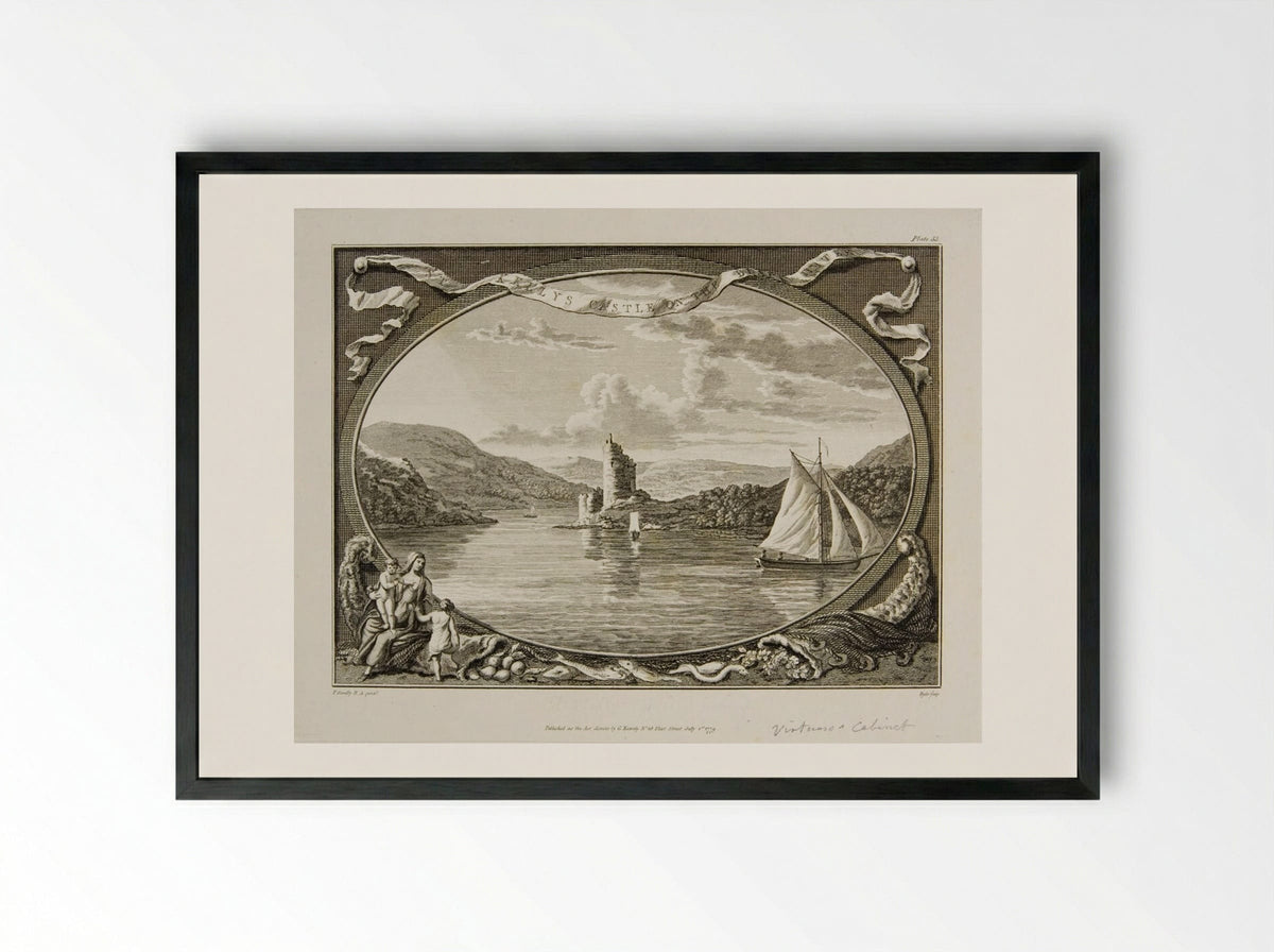 S. Kelly's Castle on the Blackwater - Thomas Ryder - Framed Print Black