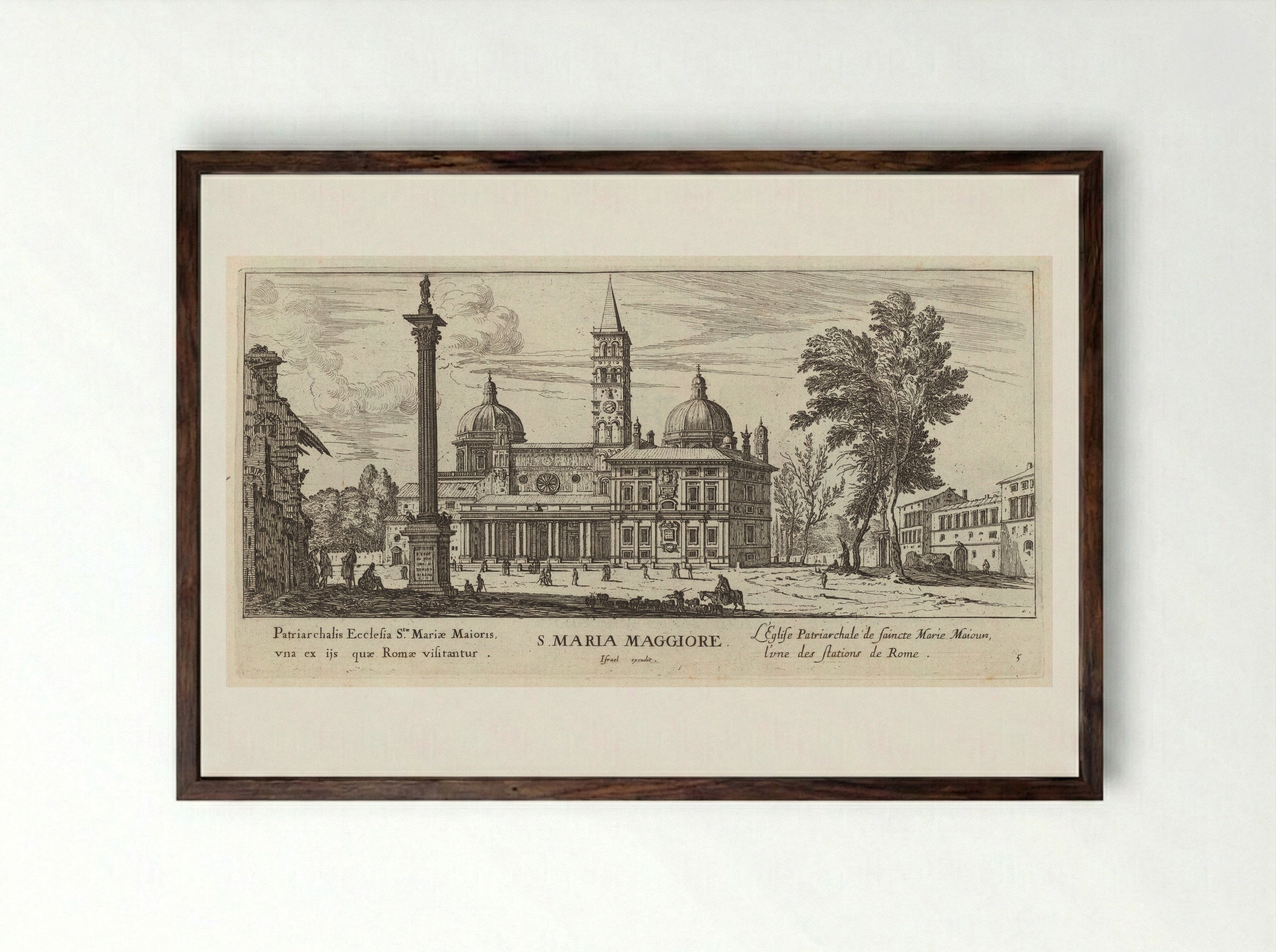 S. Maria Maggiore - Israël Silvestre - Framed Print Dark Wood