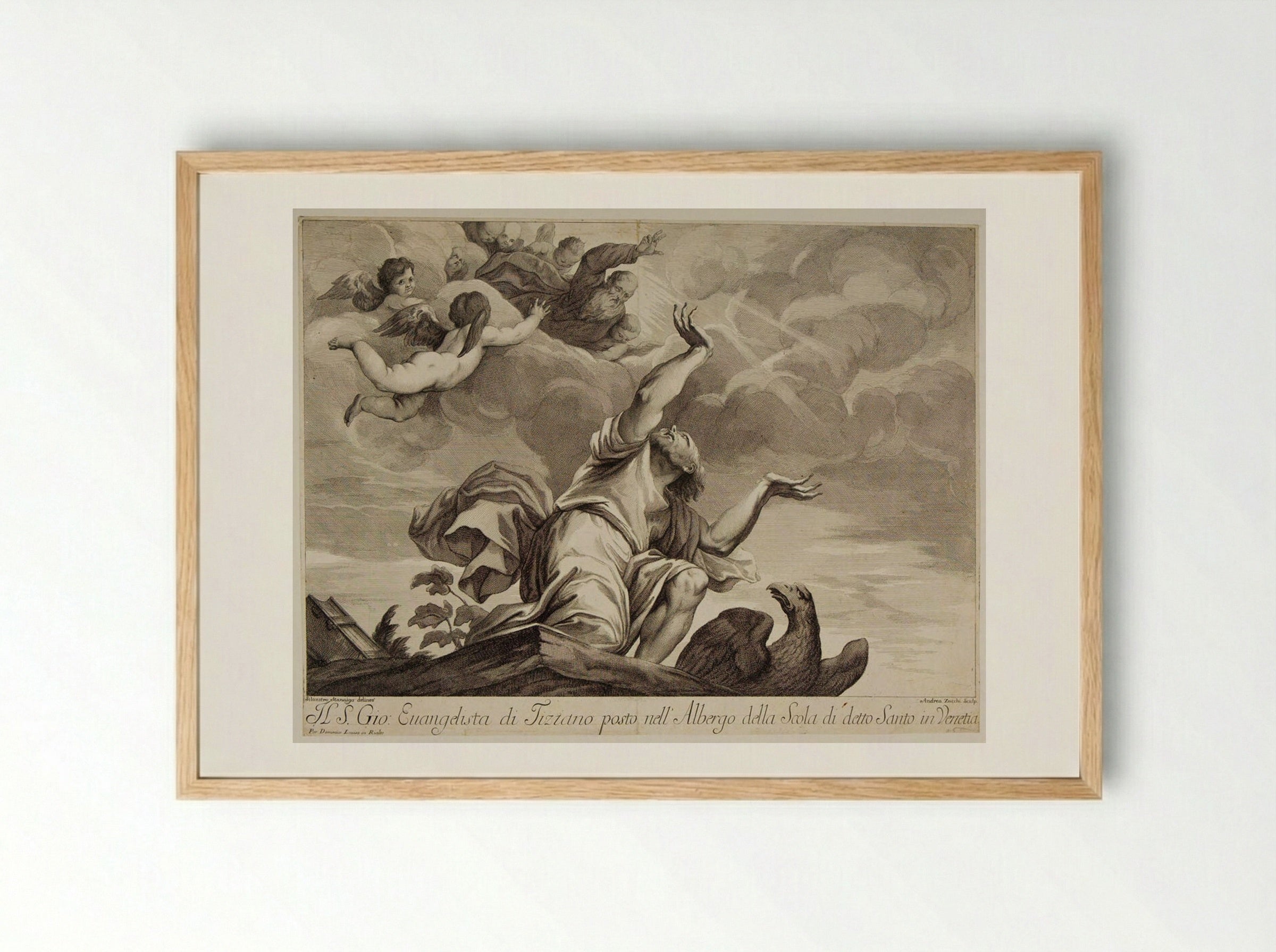 S. John, the Evangelist - Andrea Zucchi - Framed Print Wood