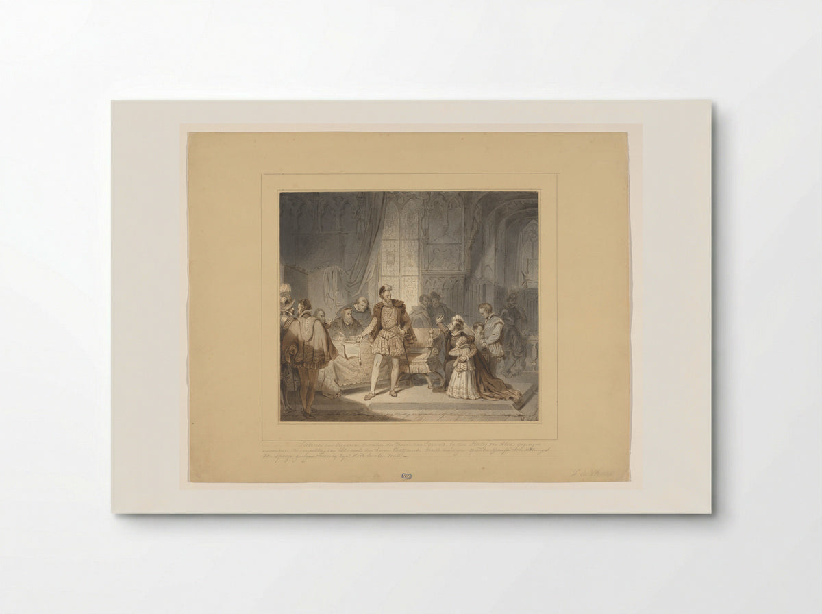Sabina van Beieren Pleads with the Duke of Alba for the Life of Her Husband, Count Egmont - Samuel de Vletter - Poster