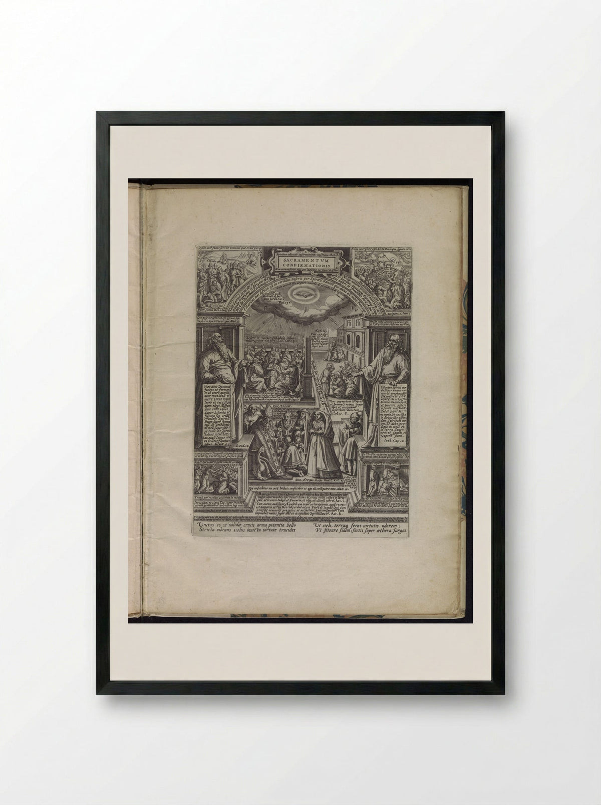Sacramentum Confirmationis - Philips Galle - Framed Print Black