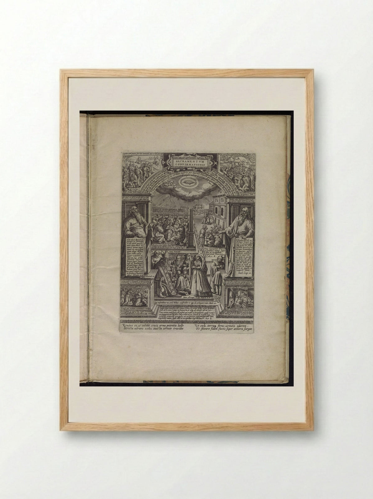 Sacramentum Confirmationis - Philips Galle - Framed Print Wood