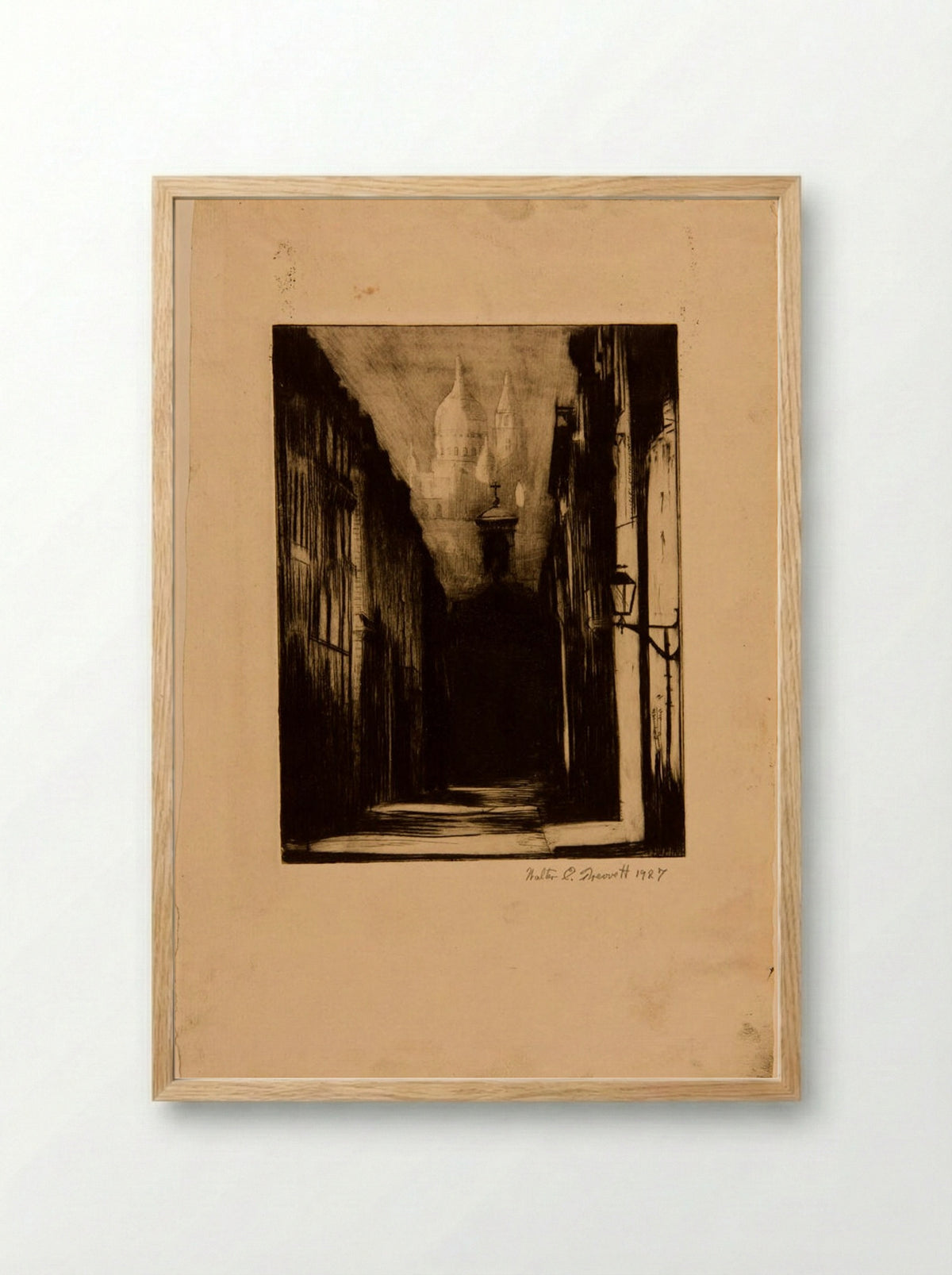 Sacre Coeur, Paris - Walter E. Trevett - Framed Print Wood