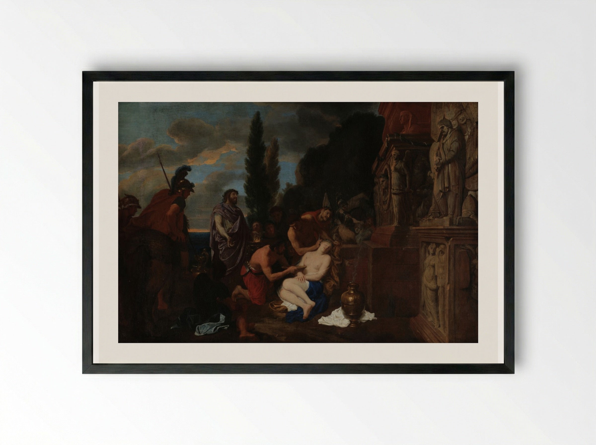 Sacrifice of Iphigenia - Gérard de Lairesse - Framed Print Black