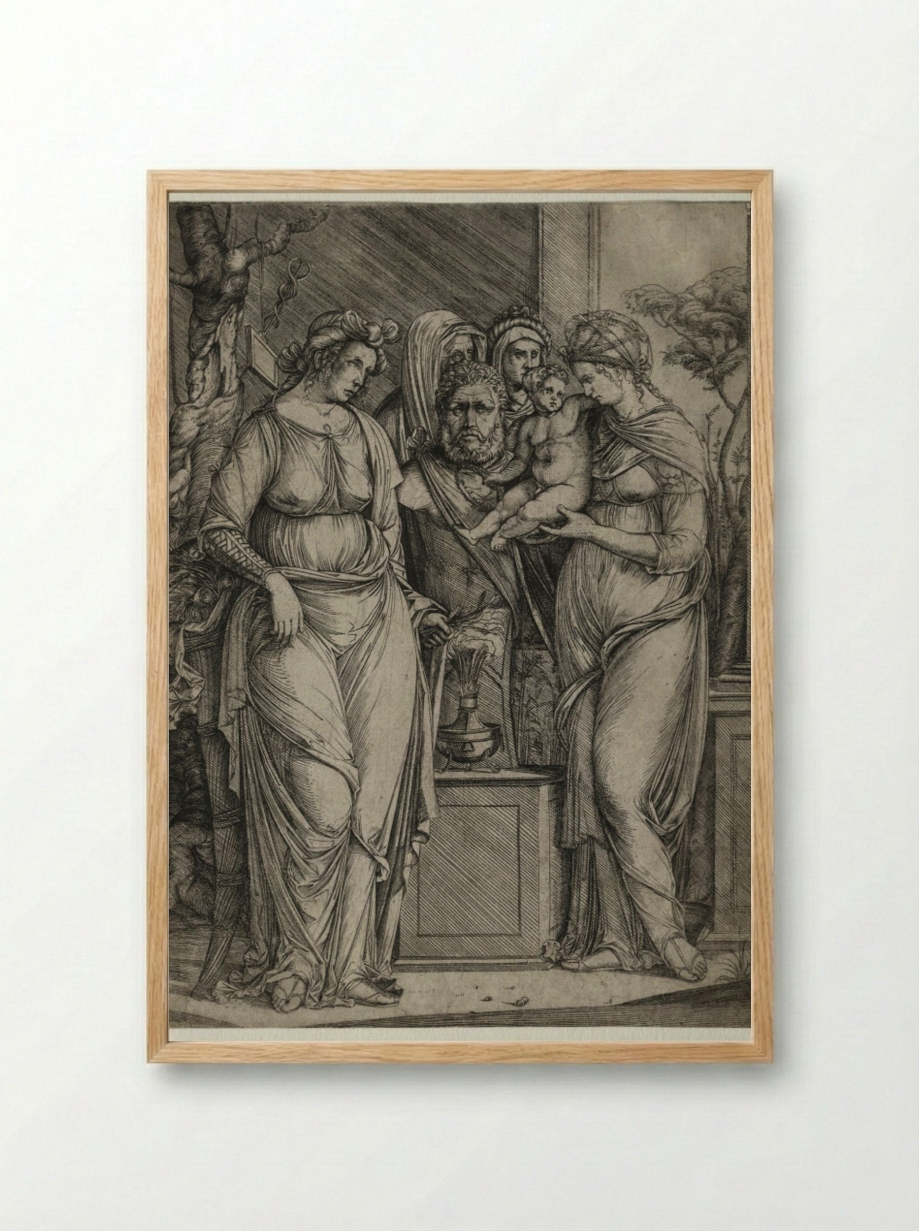 Sacrifice of Priapus - Jacopo de' Barbari - Framed Print Wood