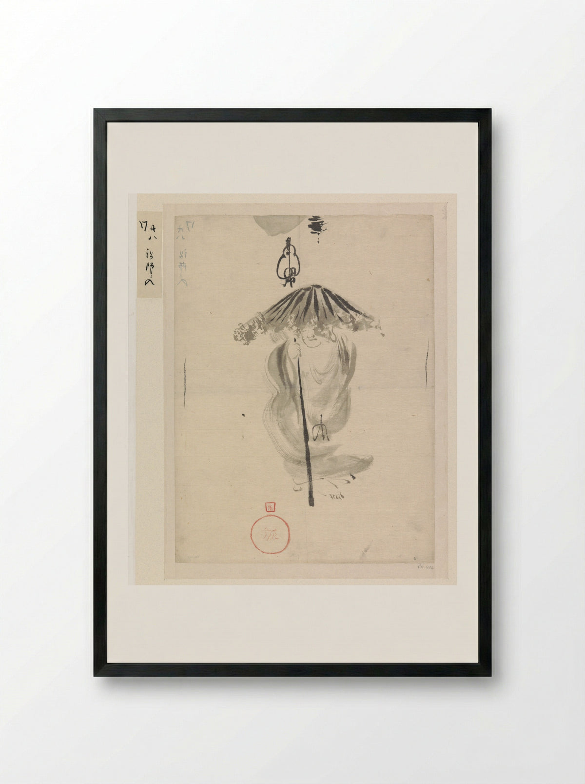 Sage Under a Parasol - Ichirakasai - Framed Print Black