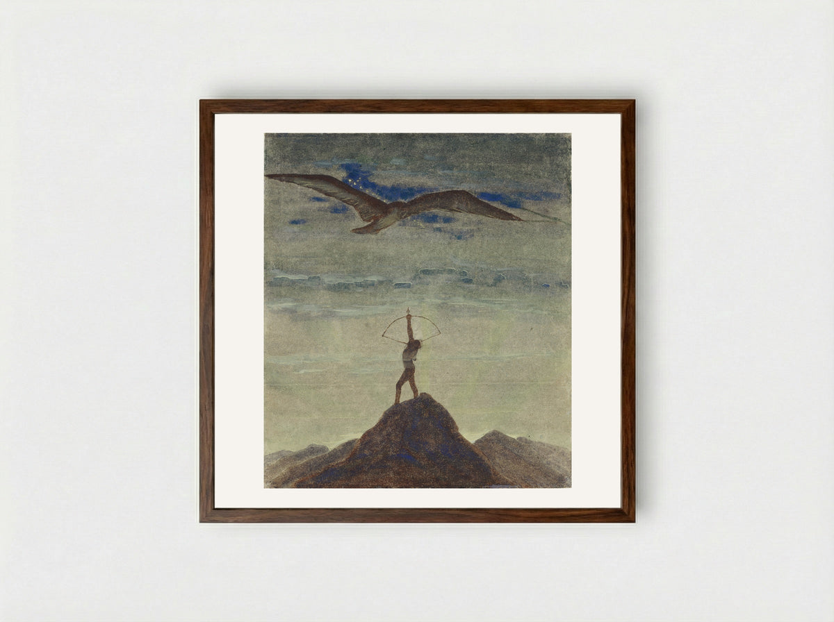 Sagittarius - Mikalojus Konstantinas Čiurlionis - Framed Print Dark Wood