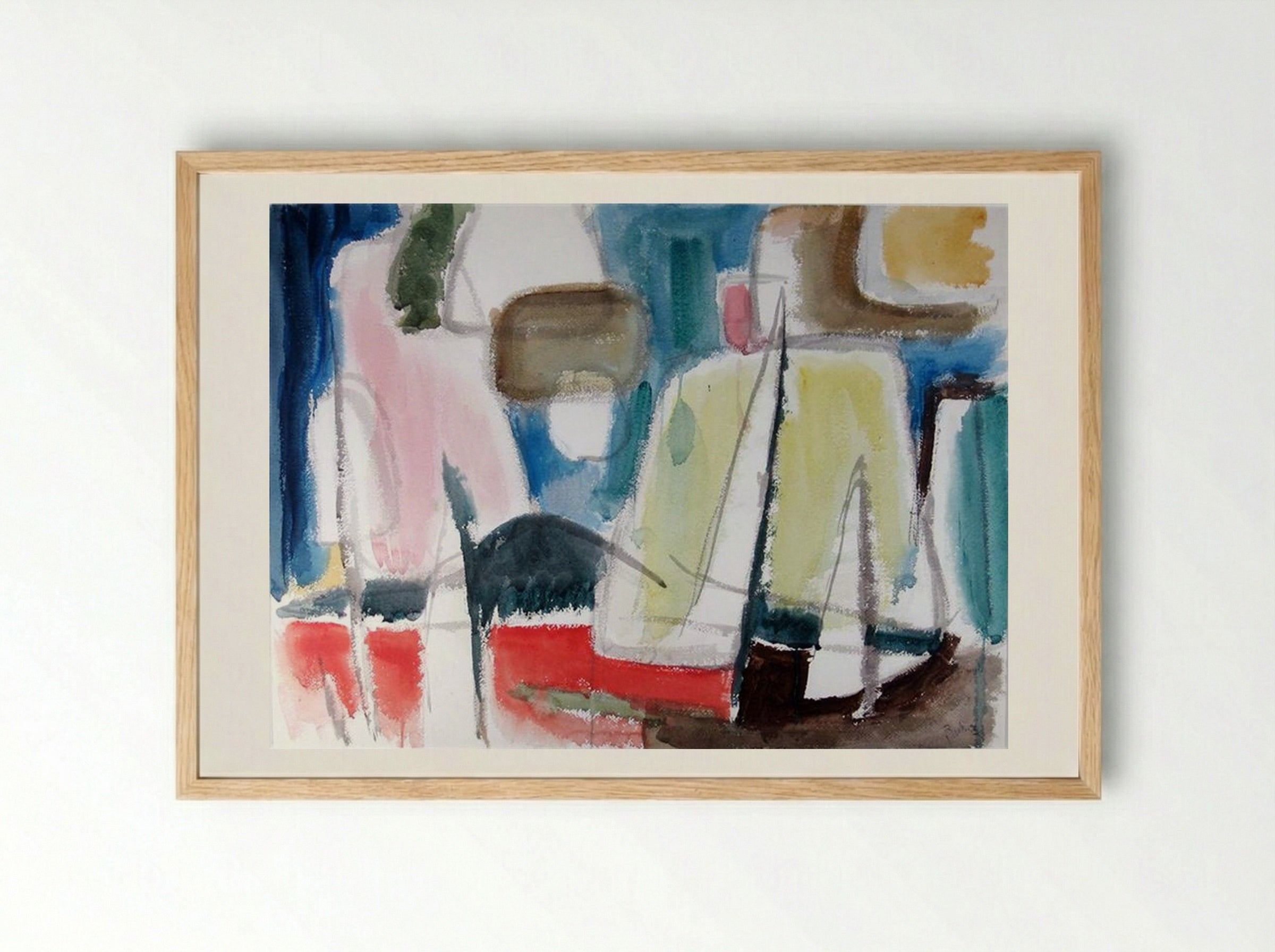 Sailboats, Lake of Bays - Jack Bush - Framed Print Wood