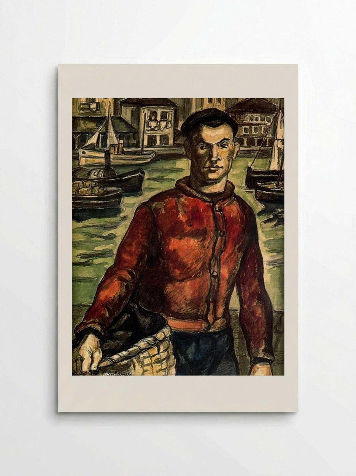 Sailor with Basket - José Gutiérrez Solana - Poster