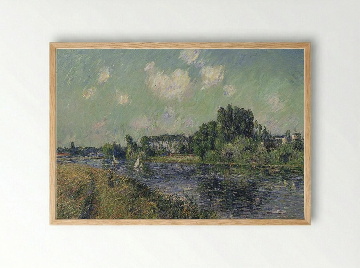 Sails on the Oise - Gustave Loiseau - Framed Print Wood