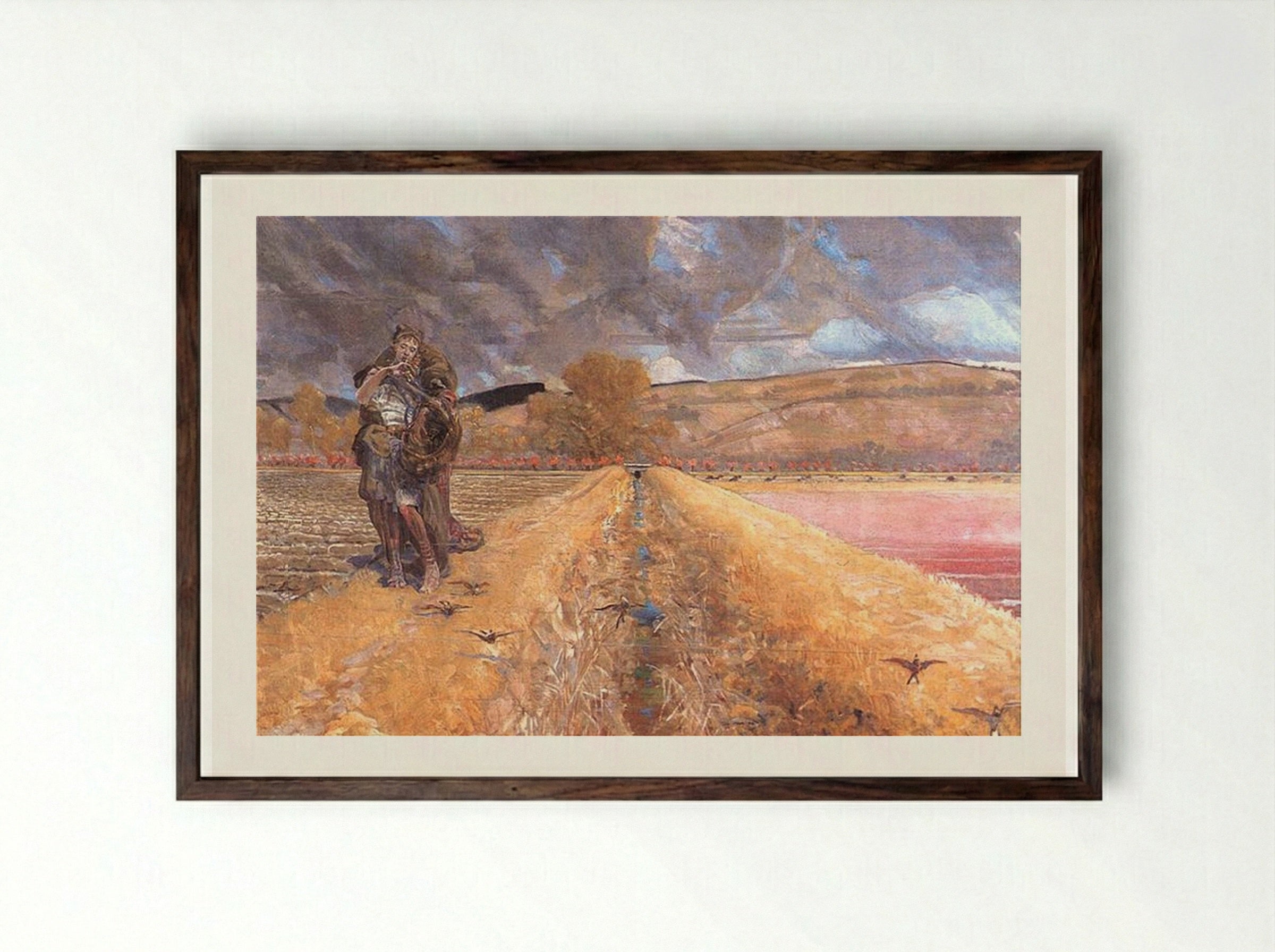 Saint Agnes - Jacek Malczewski - Framed Print Dark Wood