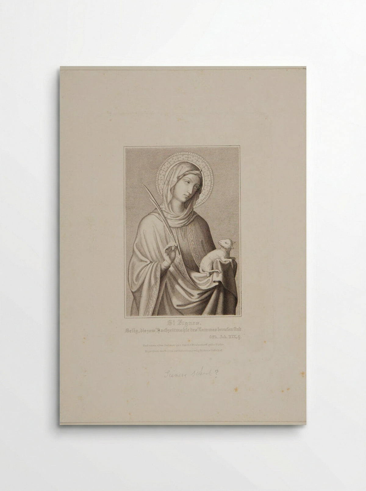 Saint Agnes - Heinrich Nüsser - Poster