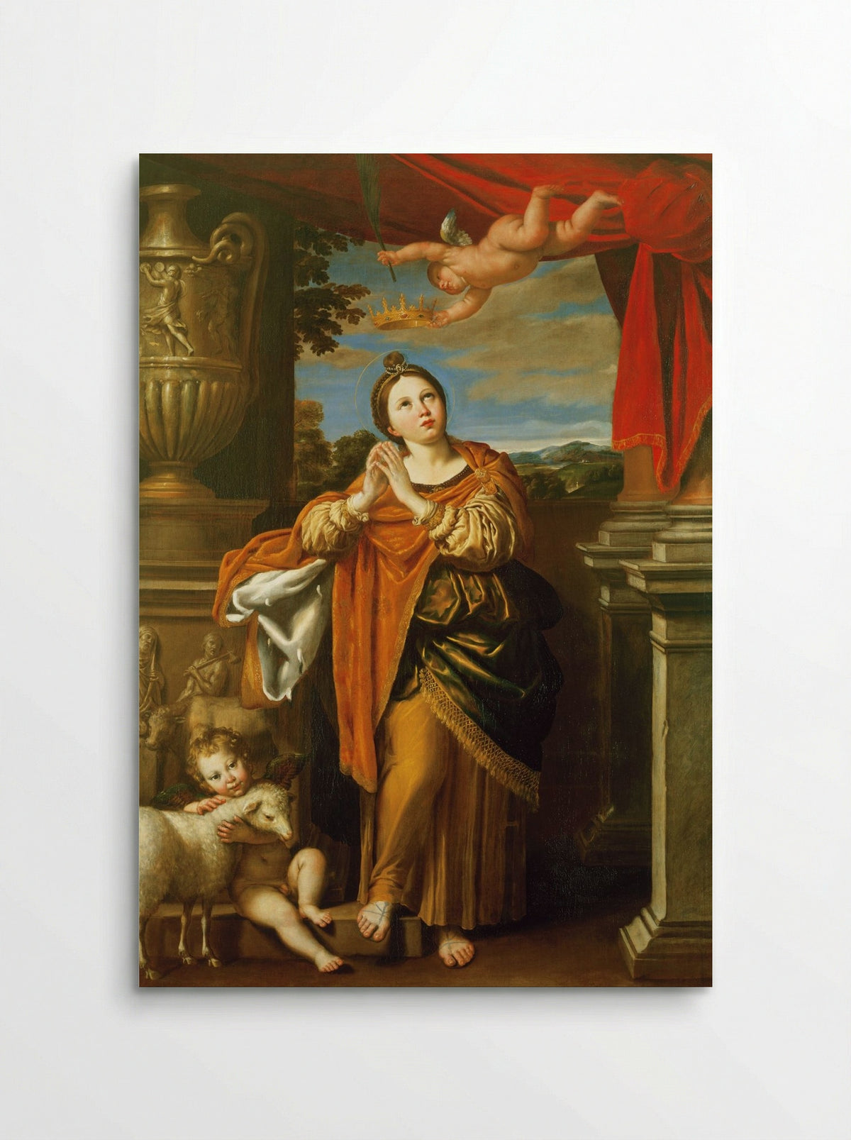 Saint Agnes - Domenichino - Poster