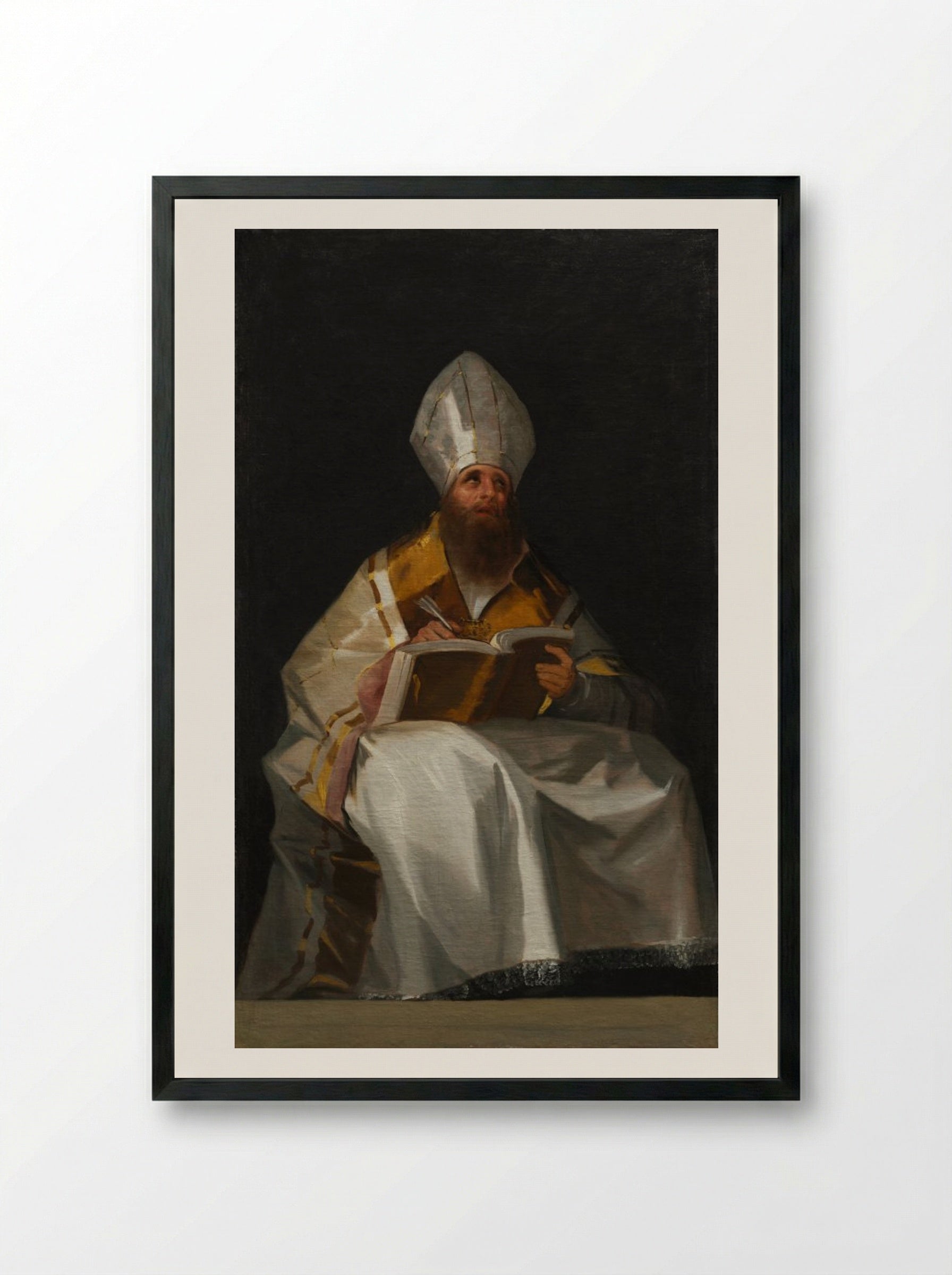 Saint Ambrose - Francisco de Goya - Framed Print Black