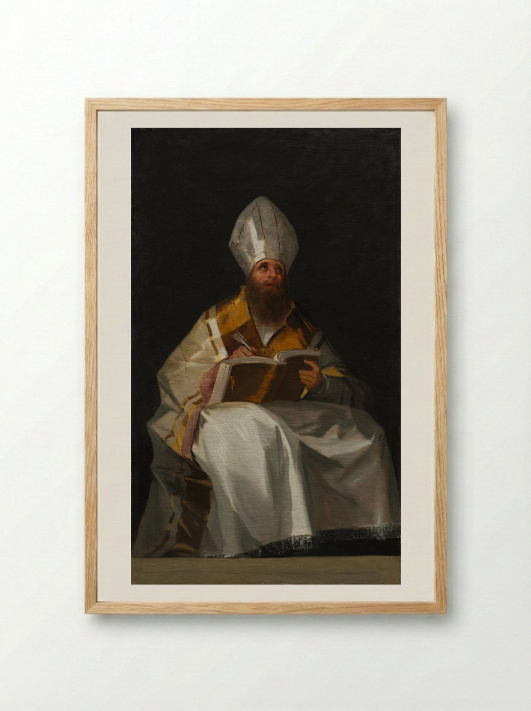 Saint Ambrose - Francisco de Goya - Framed Print Wood