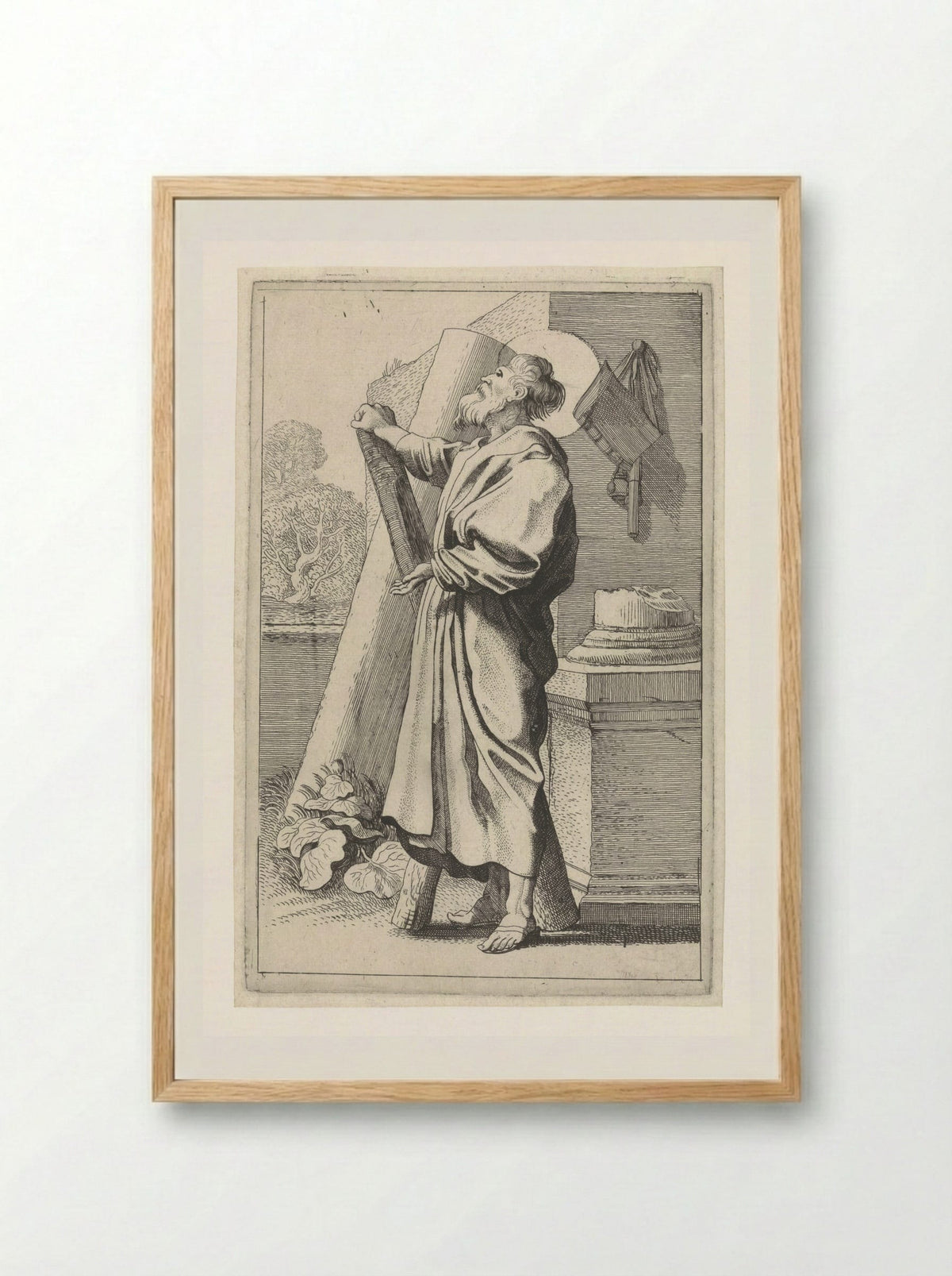 Saint Andrew - Jan van de Velde (II) - Framed Print Wood