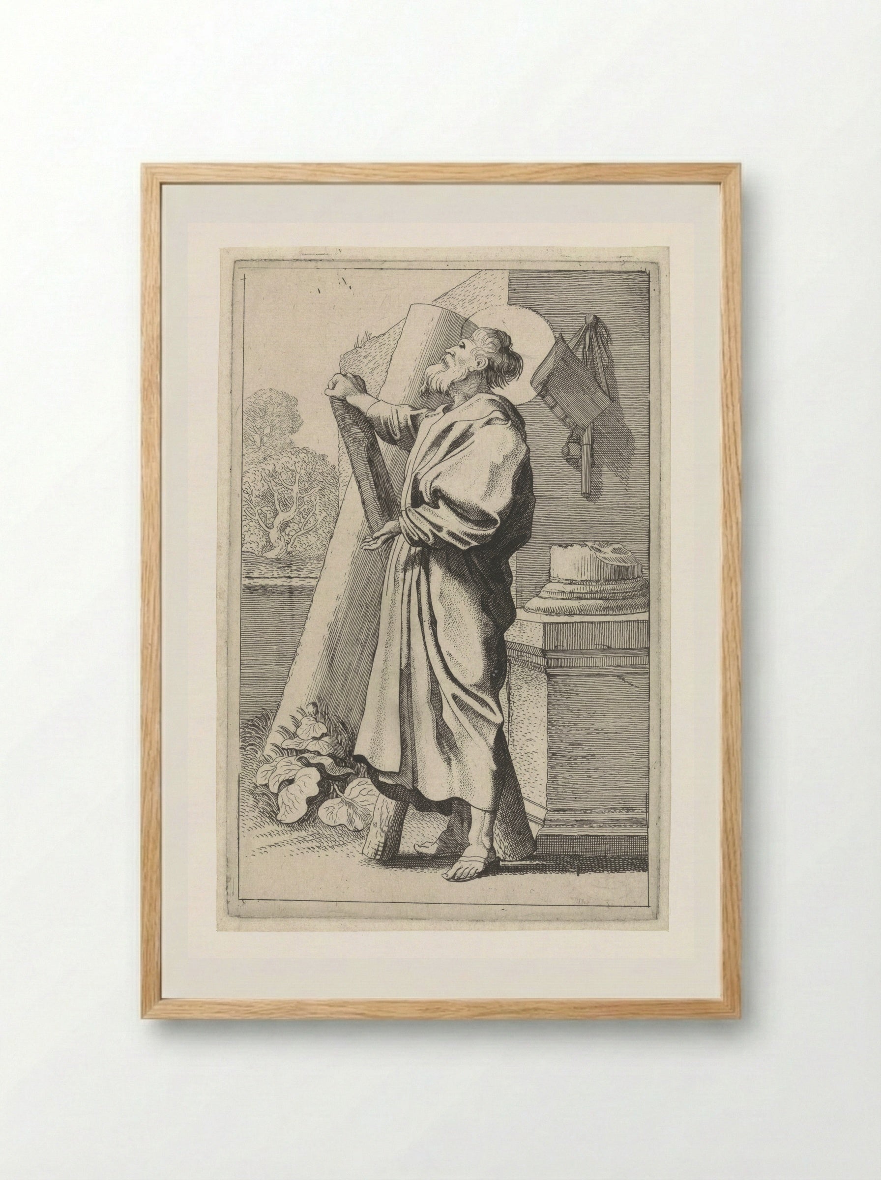 Saint Andrew - Jan van de Velde (II) - Framed Print Wood