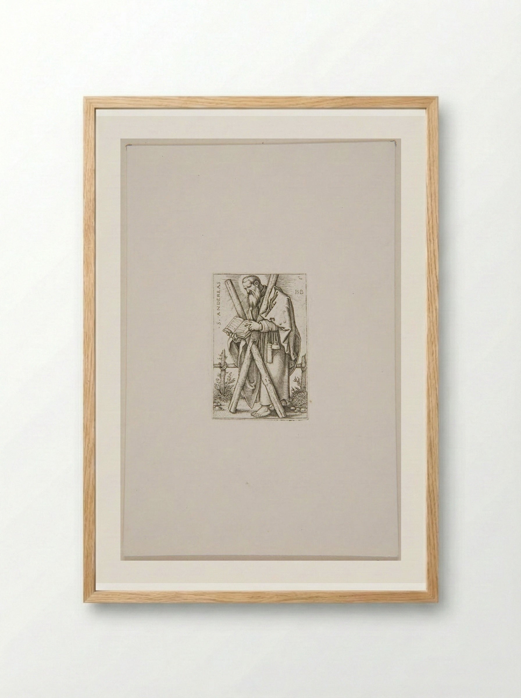 Saint Andrew - Sebald Beham - Framed Print Wood