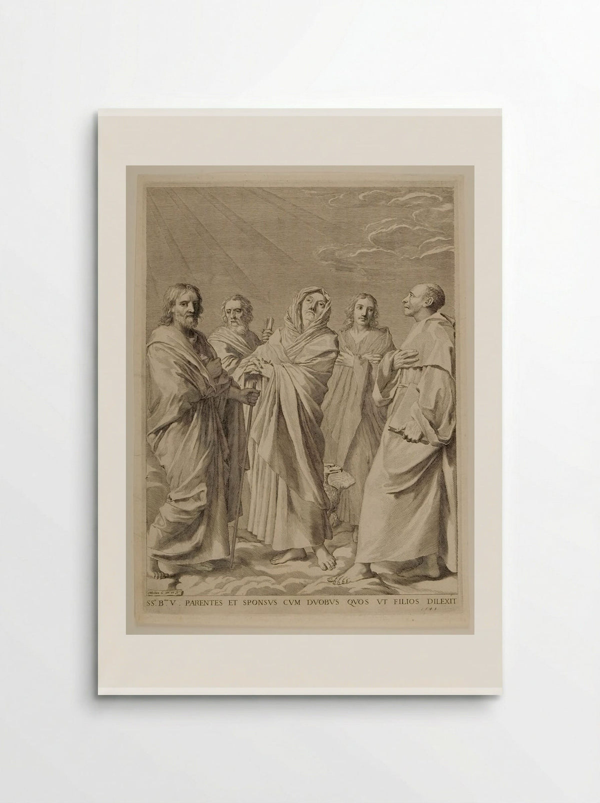 Saint Anne Surrounded by Saints - Claude Mellan - Poster