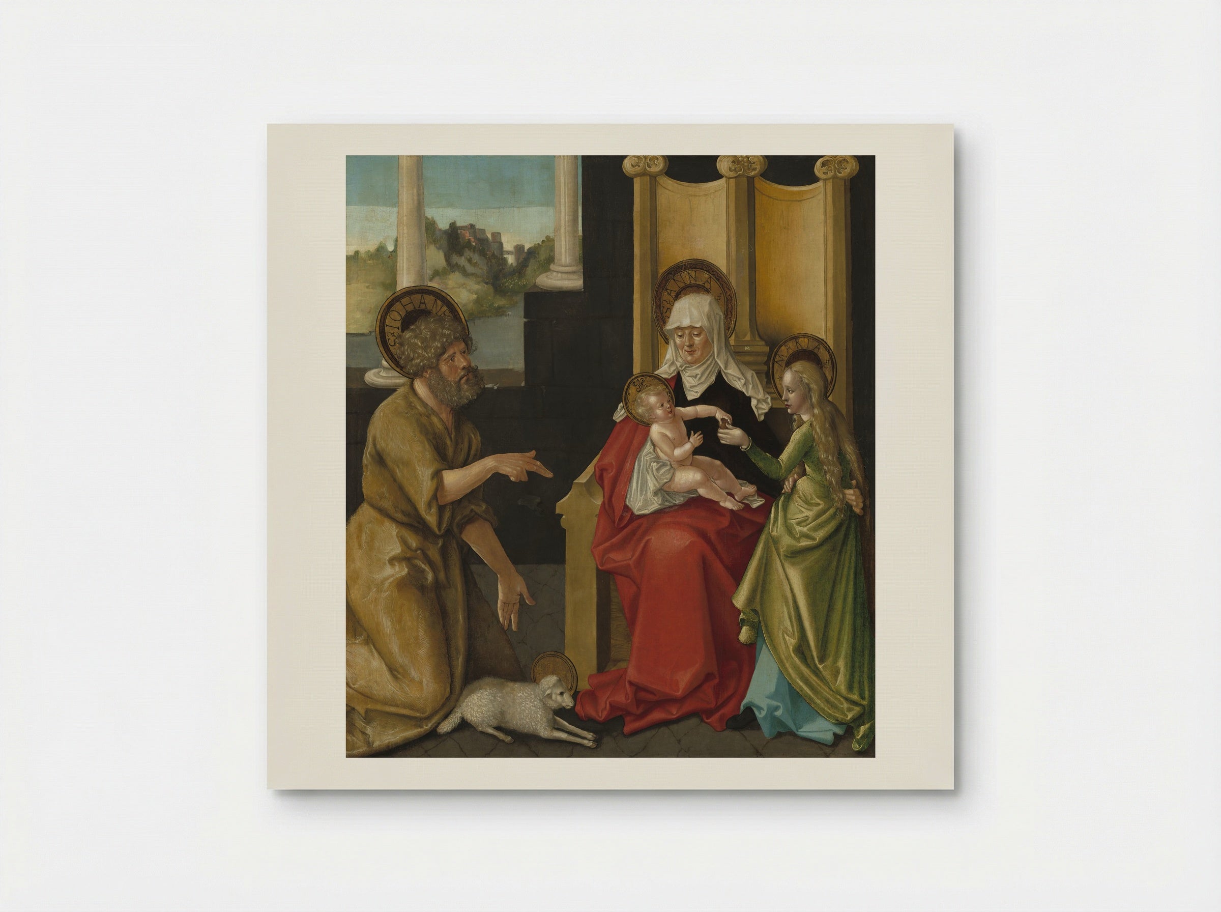 Saint Anne with the Virgin and Child and Saint John the Baptist - Hans Baldung Grien - Poster