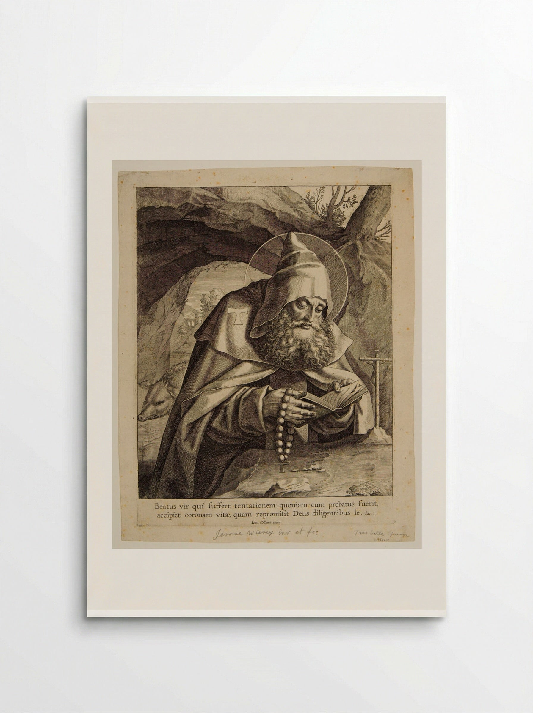 Saint Anthony Abbot - Hieronymus Wierix - Poster