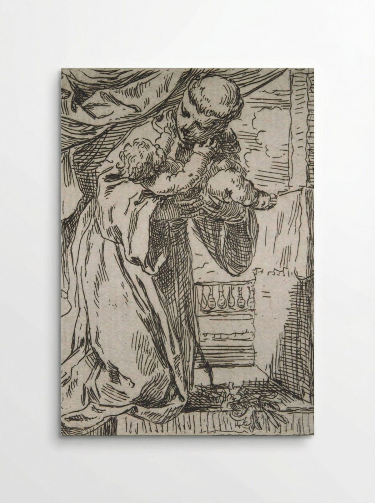 Saint Anthony of Padua Holding the Christ Child - Simone Cantarini - Poster
