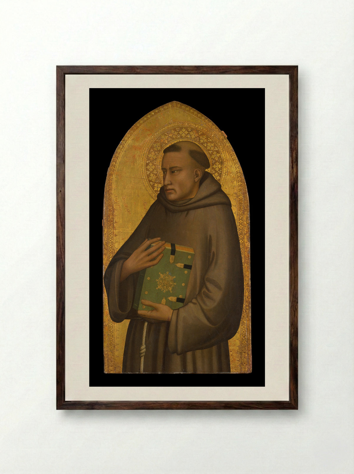 Saint Anthony of Padua - Maso di Banco - Framed Print Dark Wood