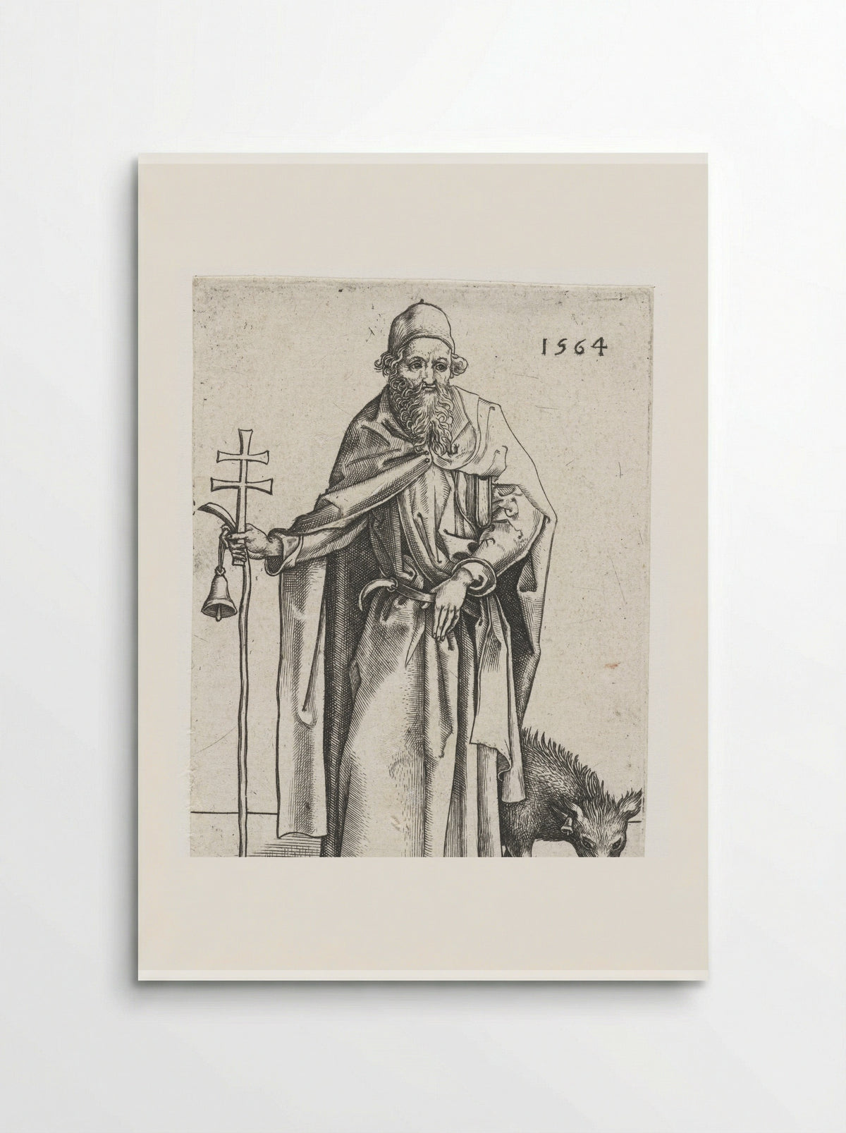 Saint Anthony the Great - Hieronymus Wierix - Poster