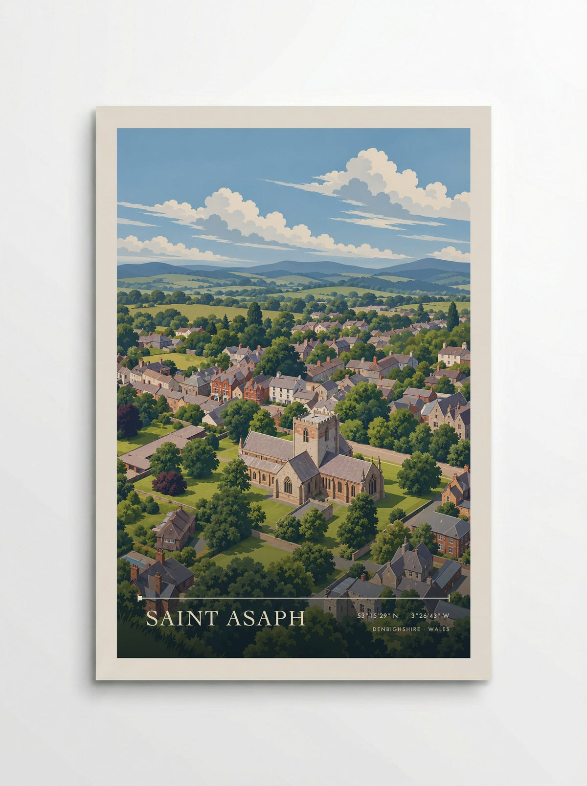 Saint Asaph, Denbighshire | Travel Poster - Poster