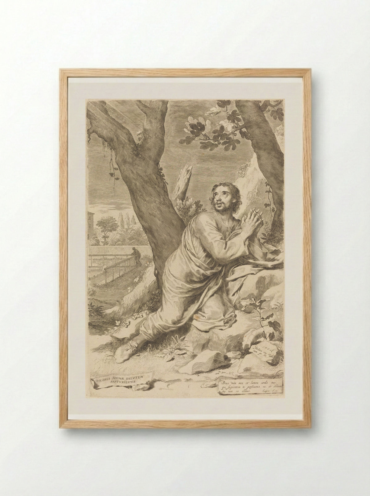 Saint Augustine - Claude Mellan - Framed Print Wood