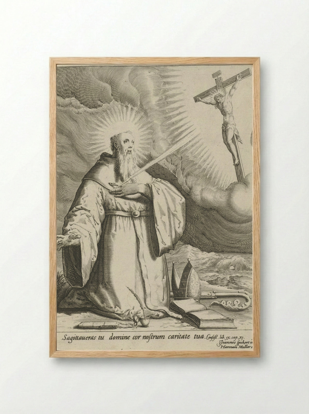 Saint Augustine - Harmen Jansz Muller - Framed Print Wood