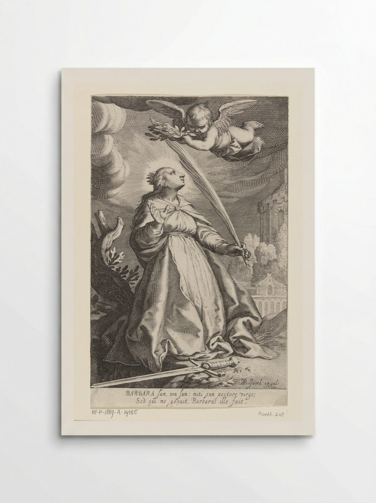 Saint Barbara with Palm Branch and Sword - Boëtius Adamsz. Bolswert - Poster