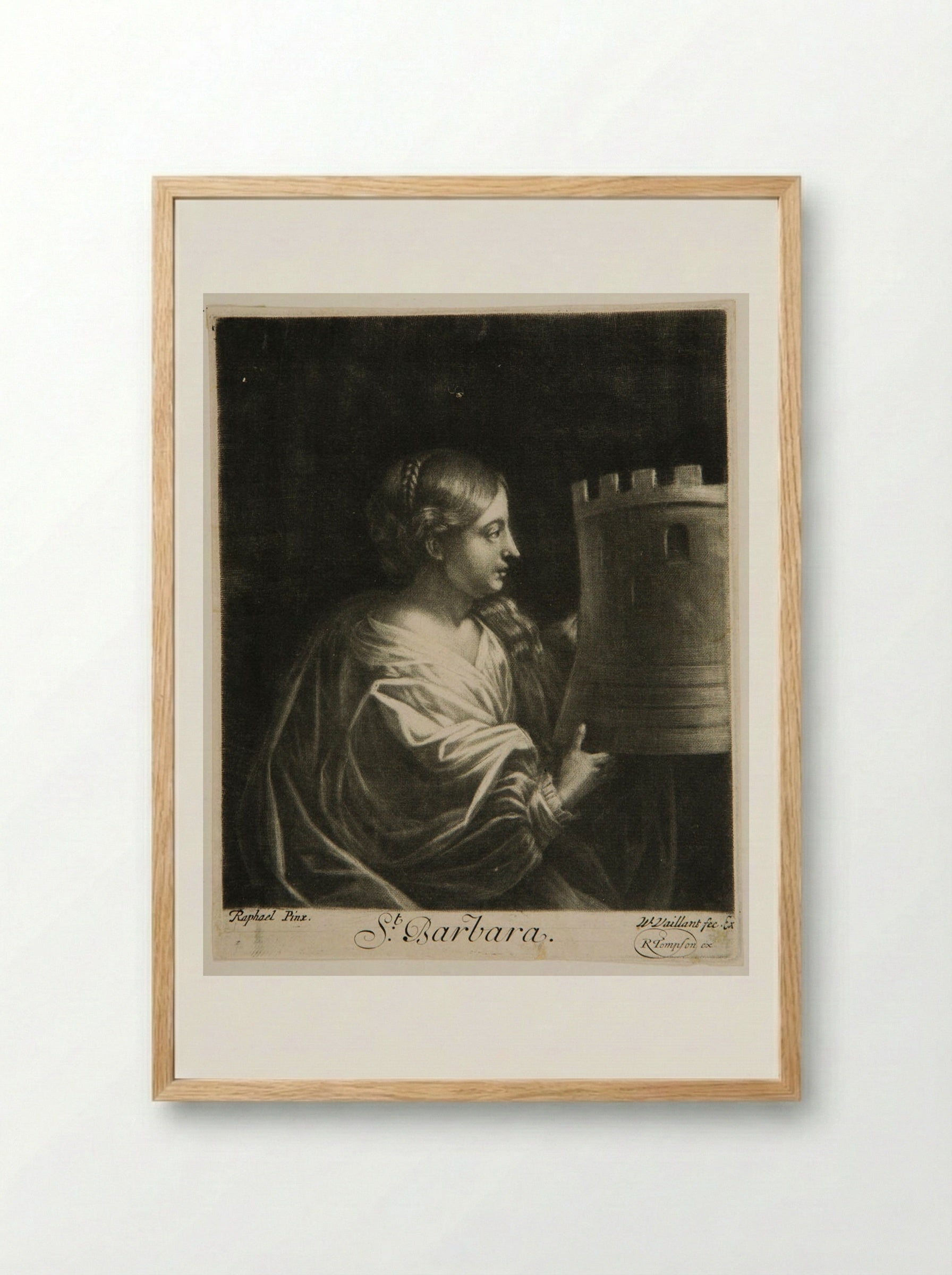Saint Barbara - Wallerant Vaillant - Framed Print Wood