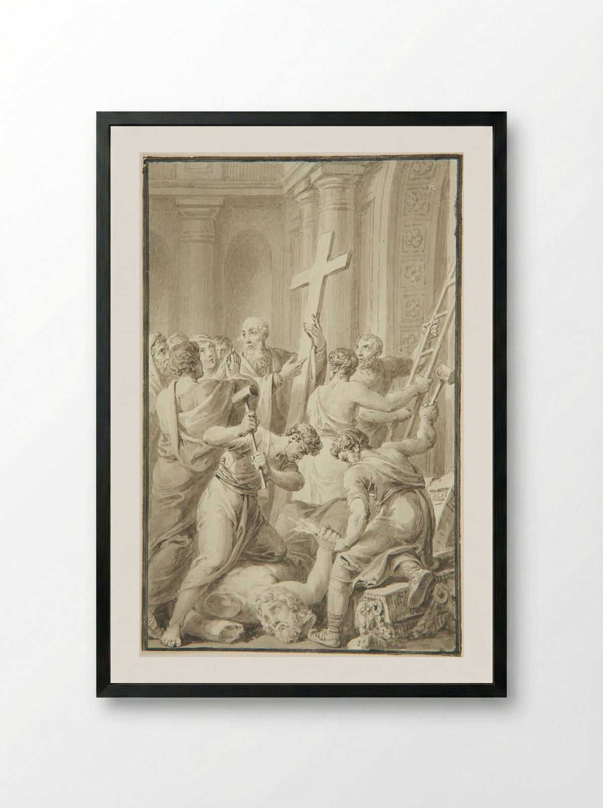 Saint Bartholomew - Vincenz Georg Kininger - Framed Print Black