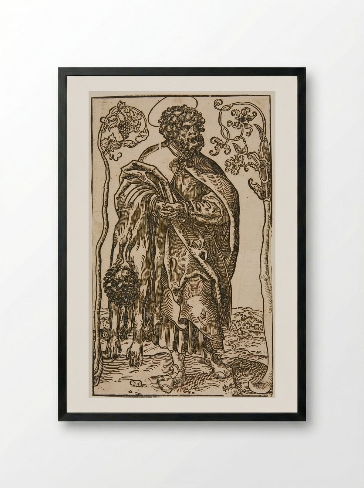 Saint Bartholomew - Lucas Cranach the Elder - Framed Print Black