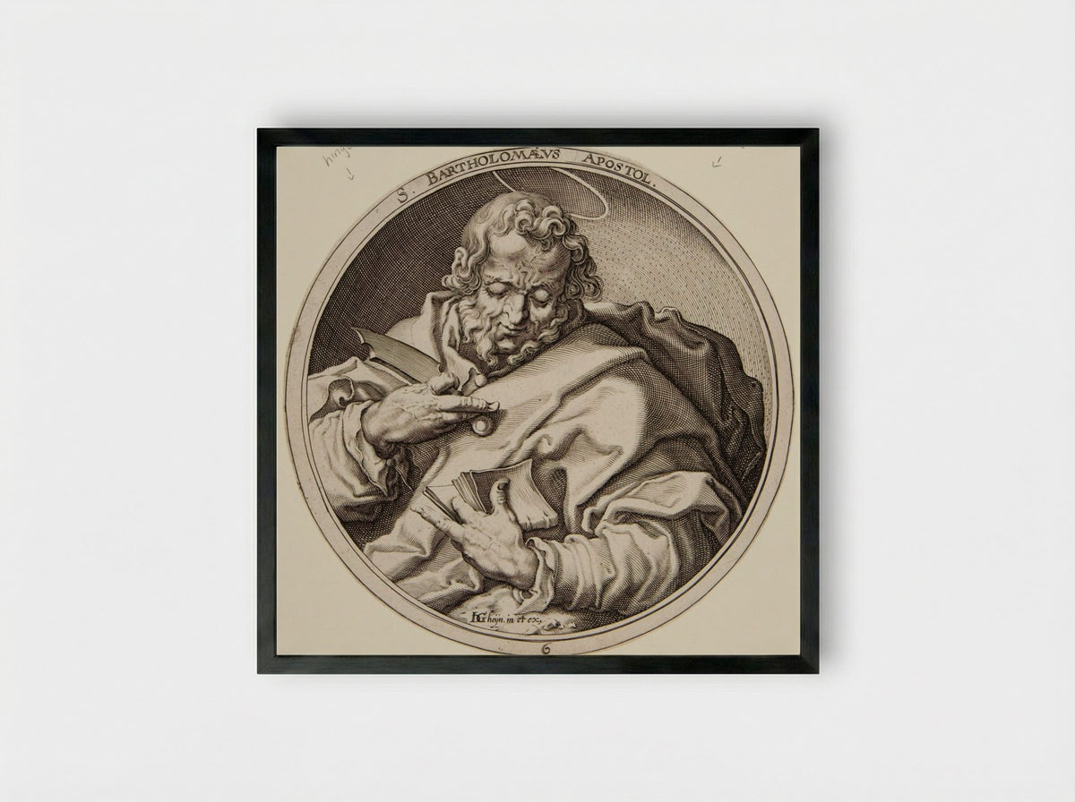 Saint Bartholomew - Zacharias Dolendo - Framed Print Black