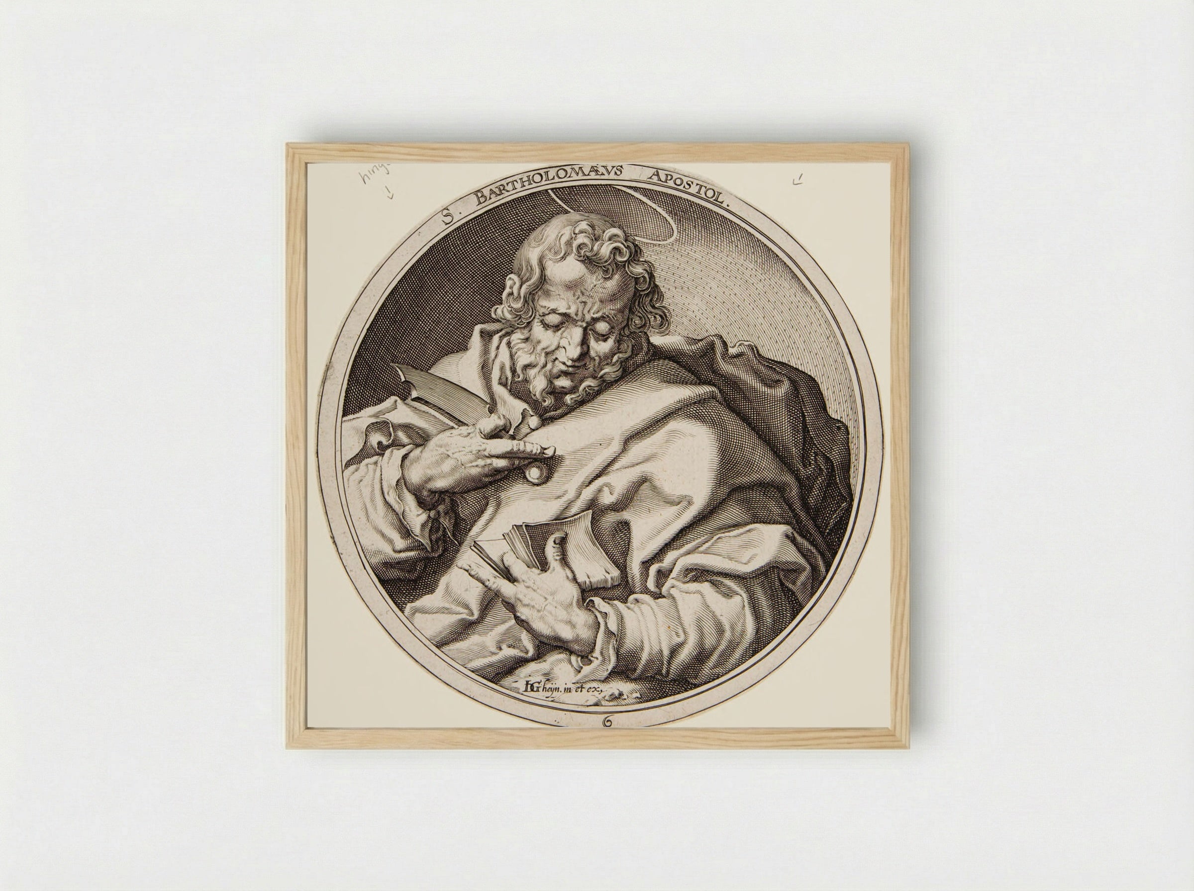 Saint Bartholomew - Zacharias Dolendo - Framed Print Wood
