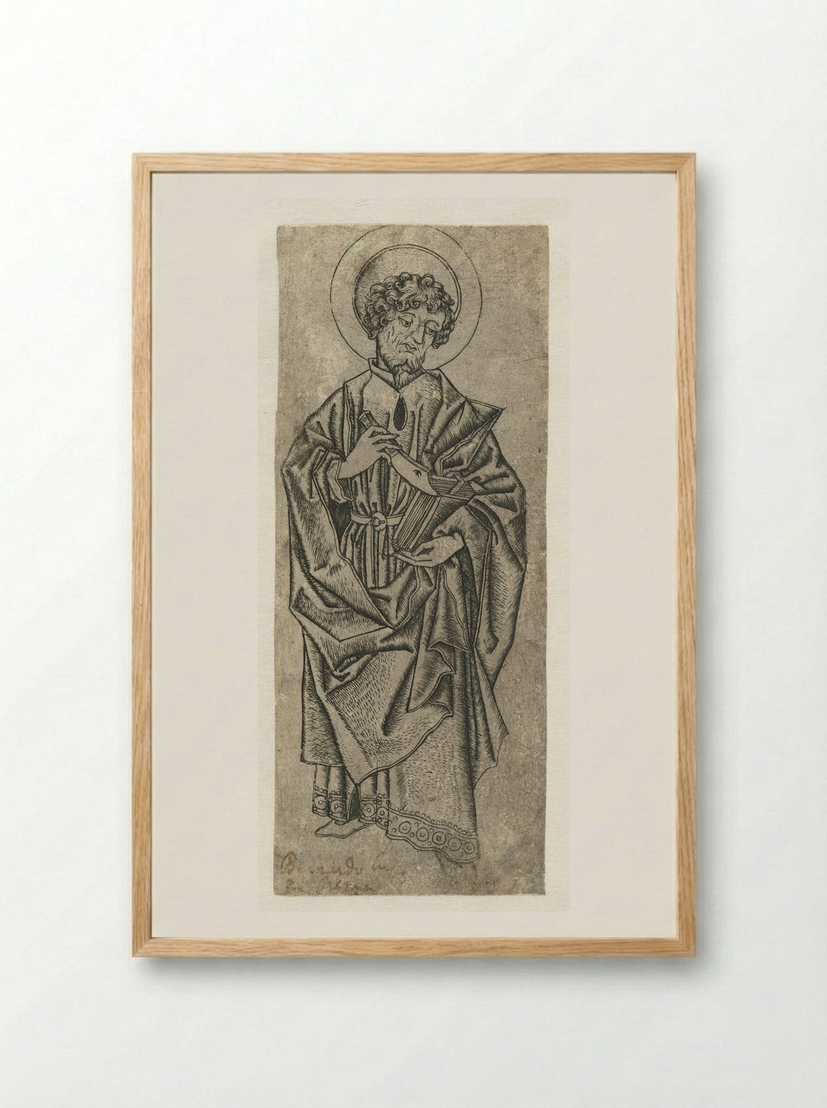 Saint Bartholomew - Monogrammist IA - Framed Print Wood