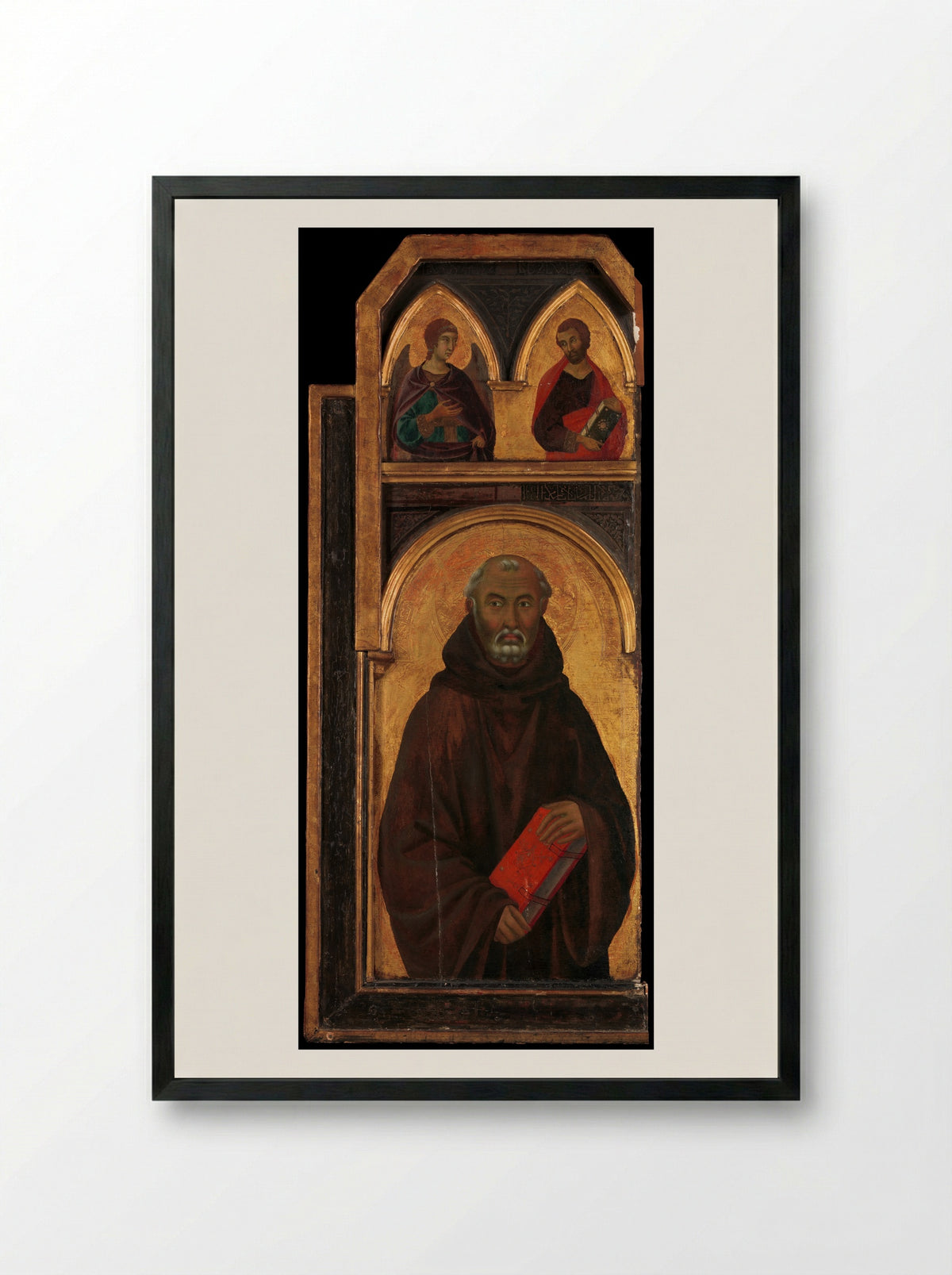 Saint Benedict - Segna di Buonaventura - Framed Print Black