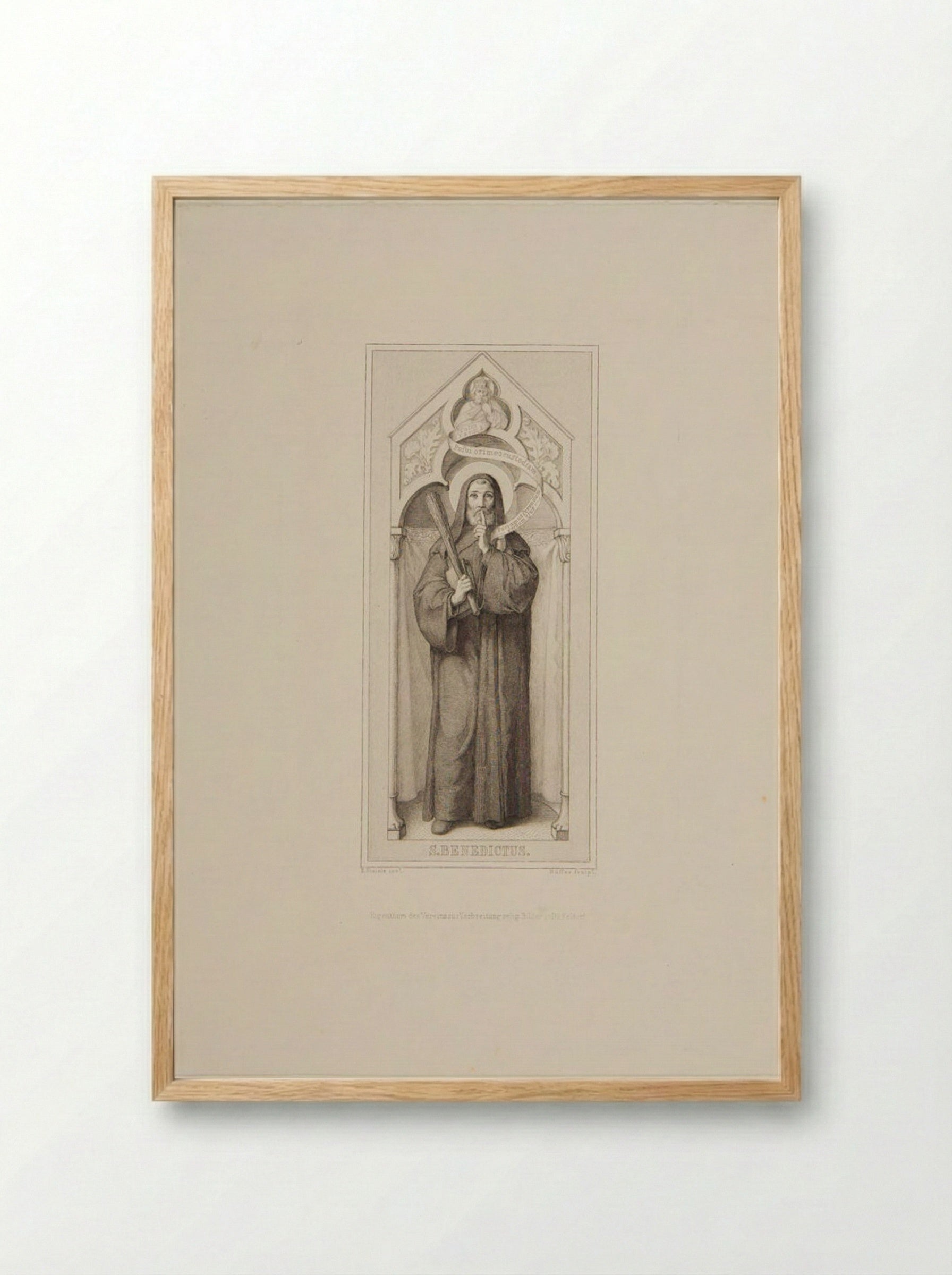 Saint Benedict - Heinrich Nüsser - Framed Print Wood
