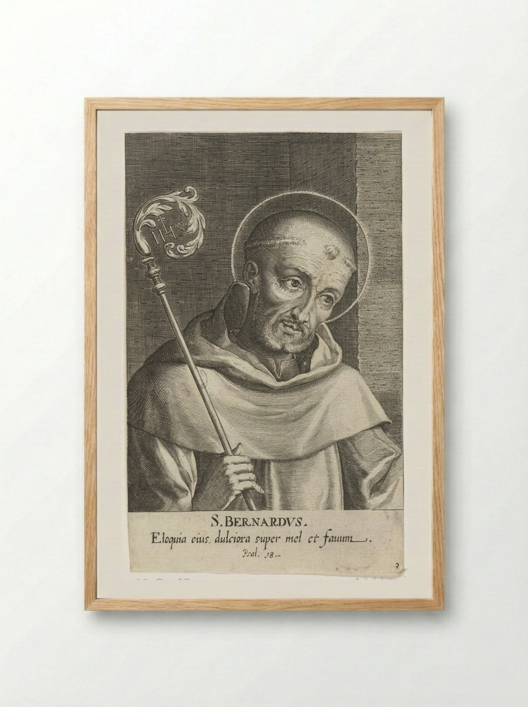 Saint Bernard of Clairvaux - Dominicus Custos - Framed Print Wood