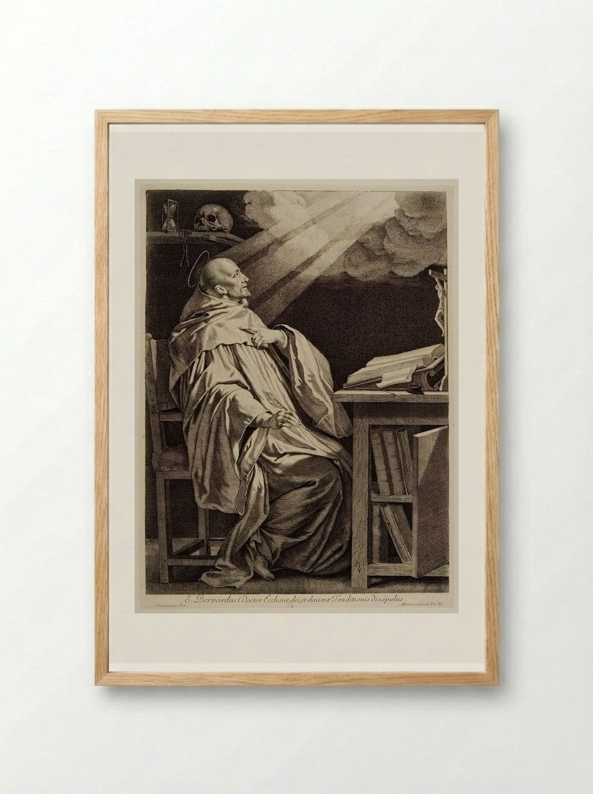 Saint Bernard of Clairvaux - Jean Morin - Framed Print Wood