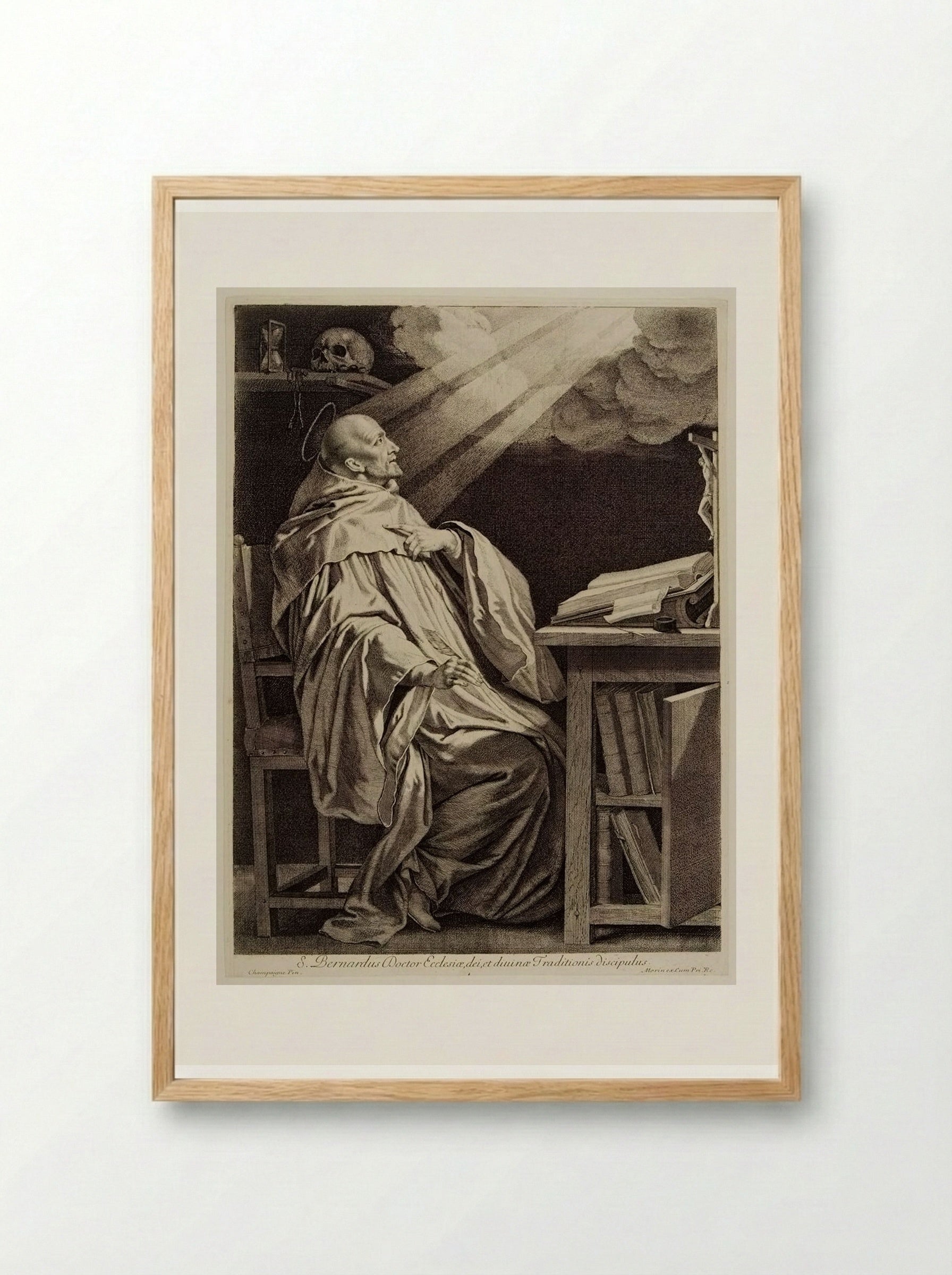 Saint Bernard of Clairvaux - Jean Morin - Framed Print Wood