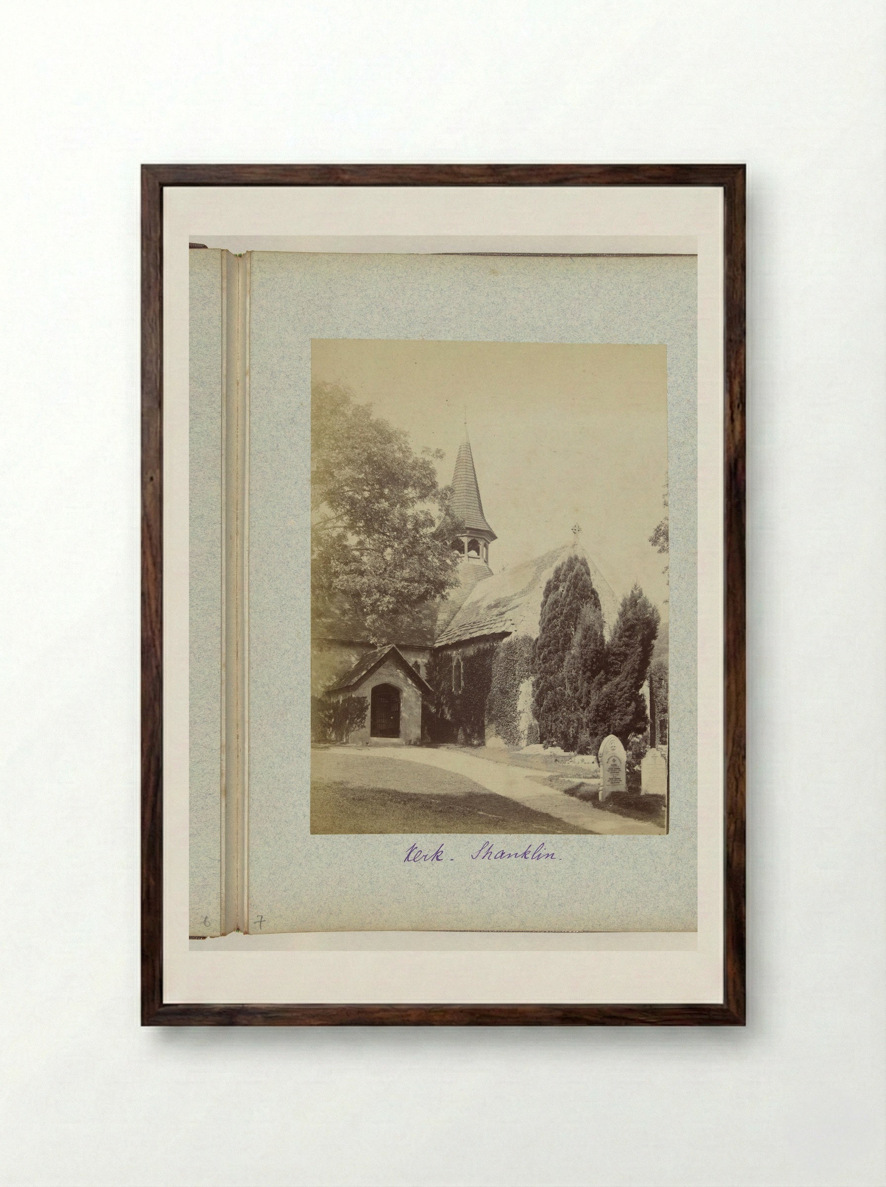 Saint Blasius Church, Shanklin - Henry Pauw van Wieldrecht - Framed Print Dark Wood