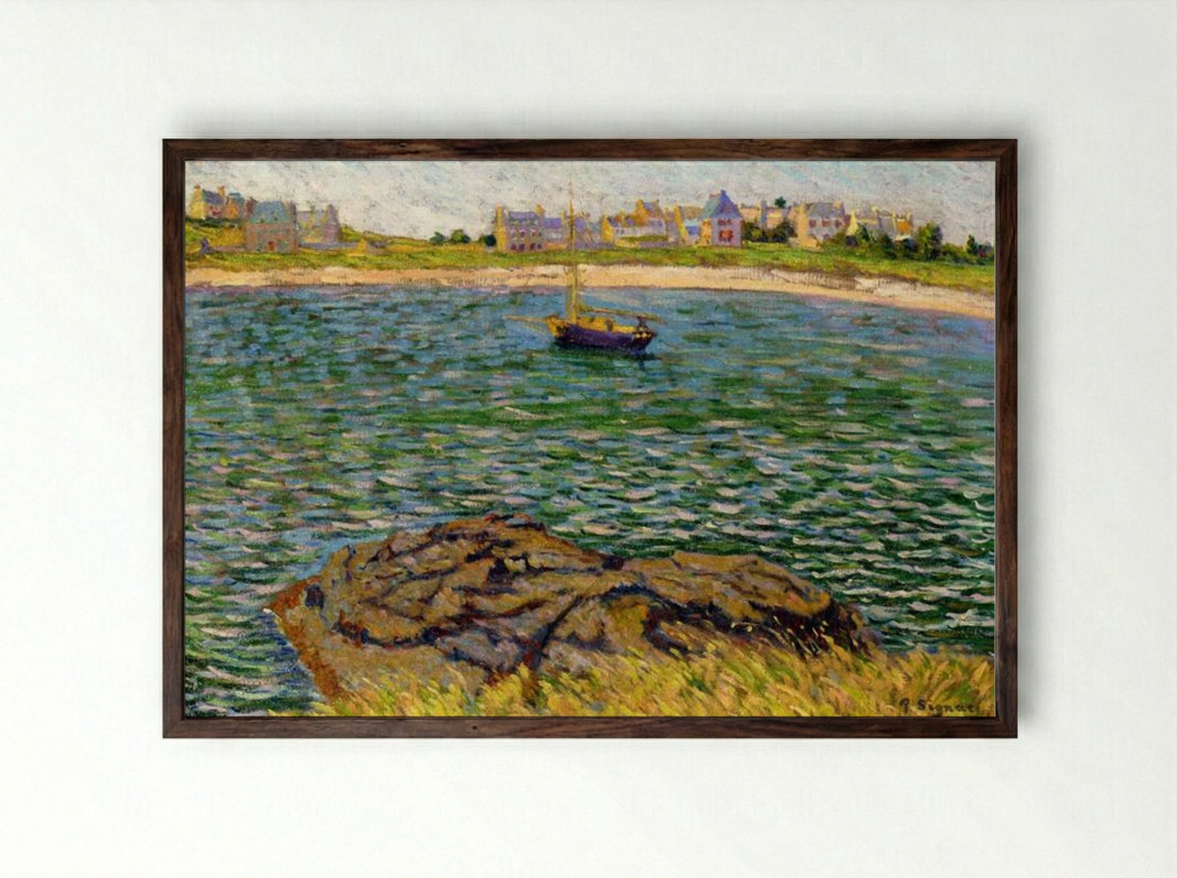 Saint-Briac, Le Bechet - Paul Signac - Framed Print Dark Wood
