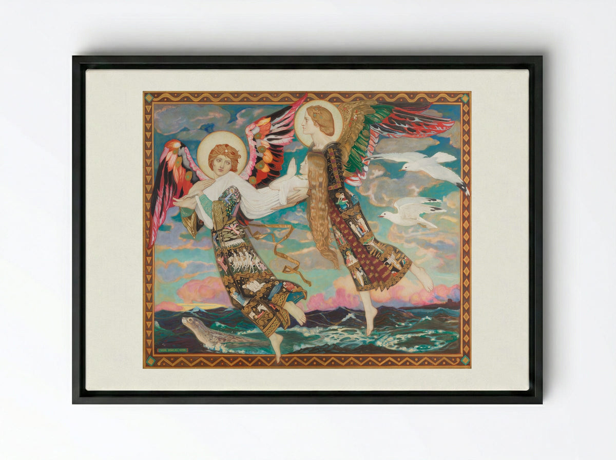 Saint Bride - John Duncan - Framed Canvas Black